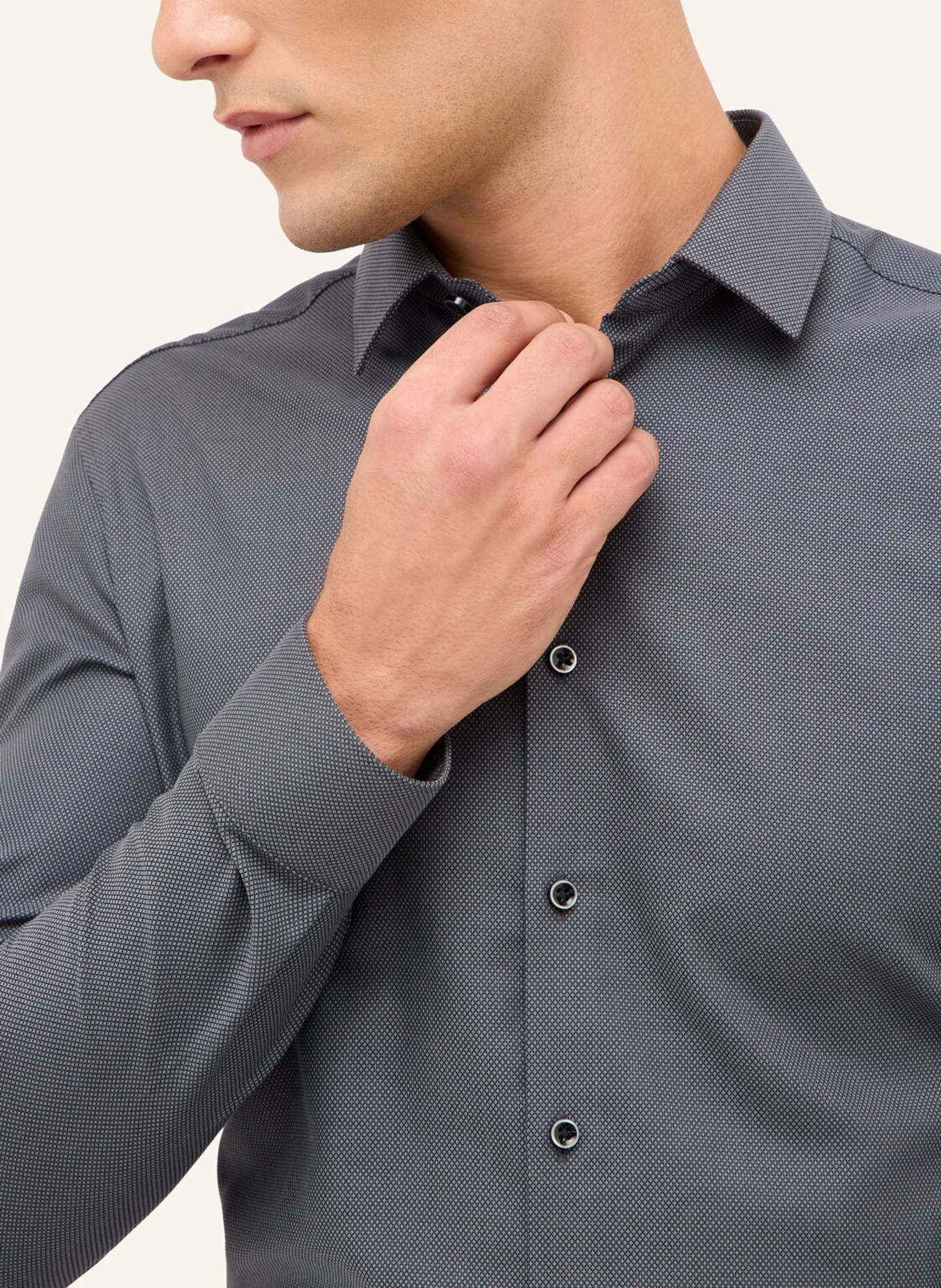 ETERNA Hemd SUPER SLIM: SCHWARZ