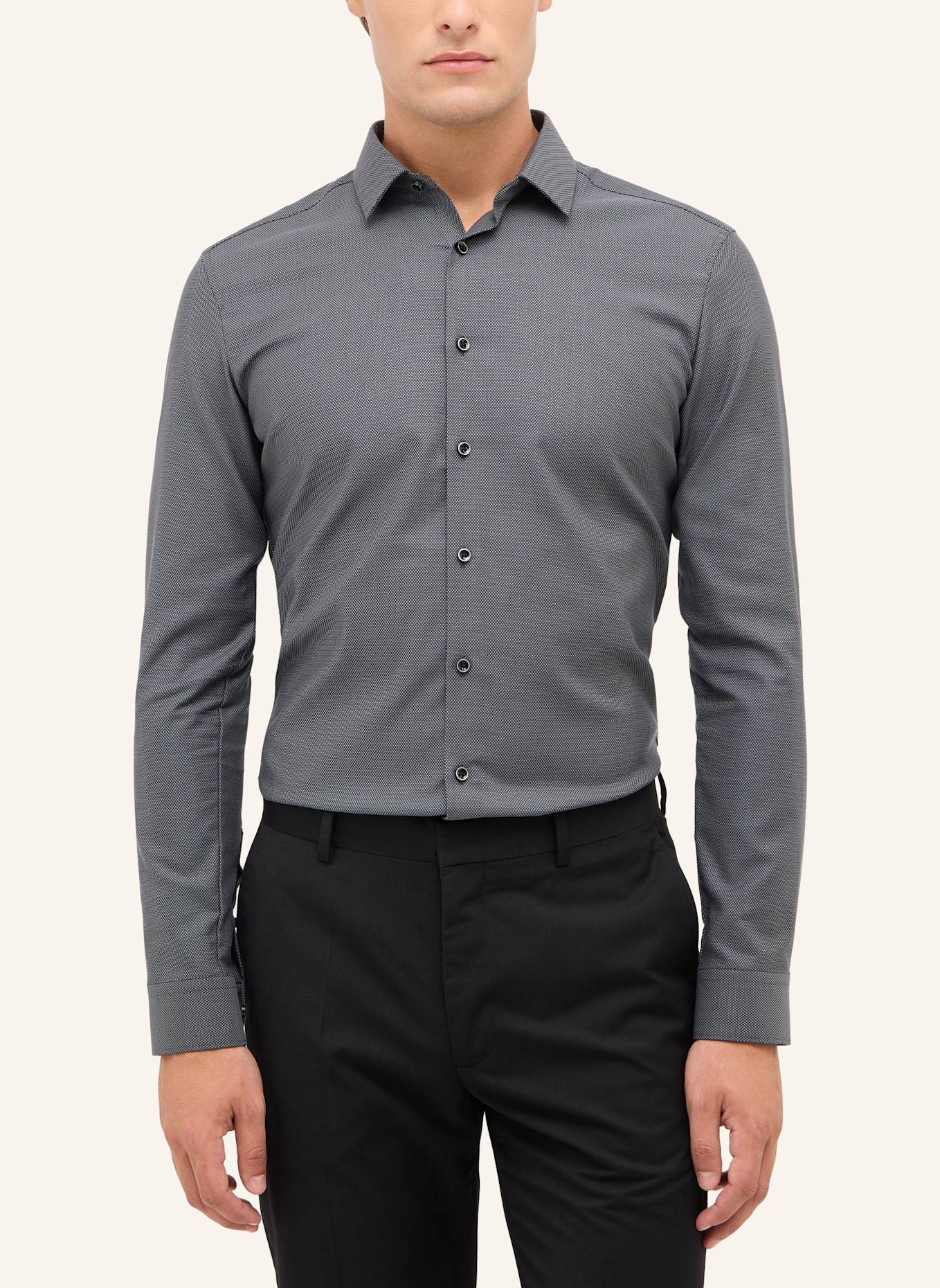 ETERNA Hemd SUPER SLIM: SCHWARZ