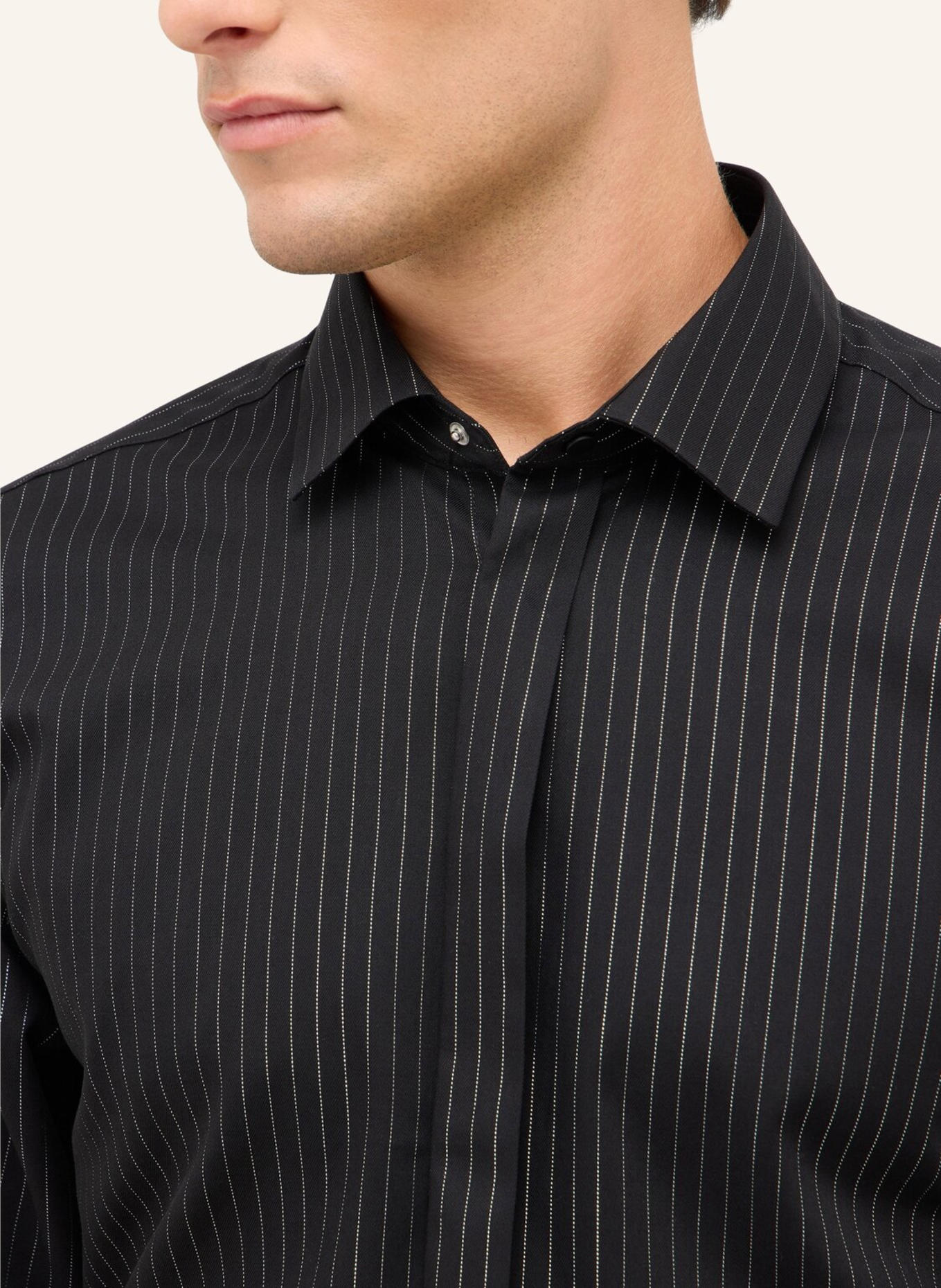 ETERNA Hemd SLIM FIT: SCHWARZ