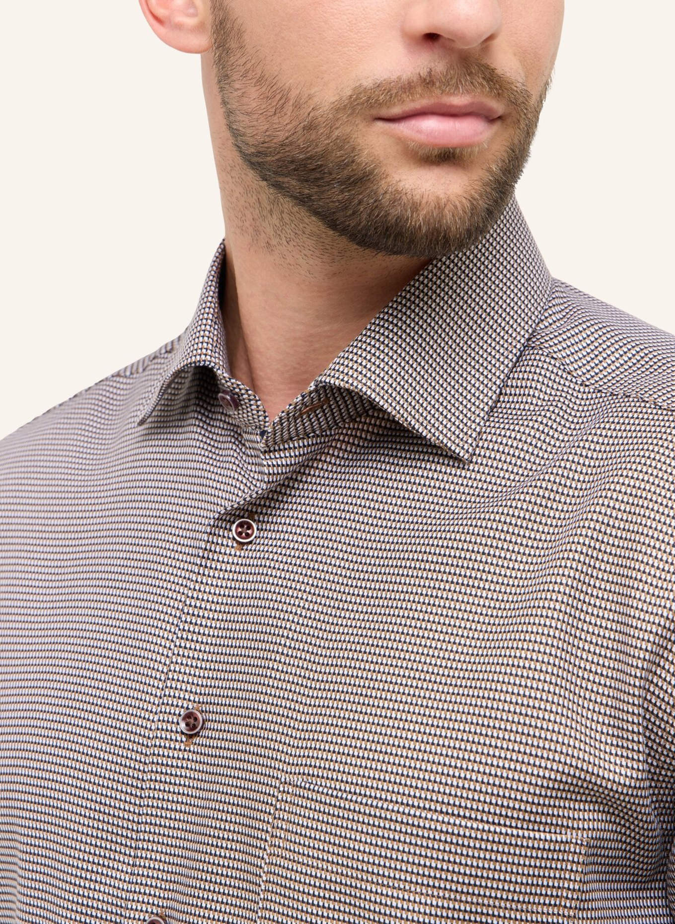 ETERNA Hemd Comfort Fit: TAUPE