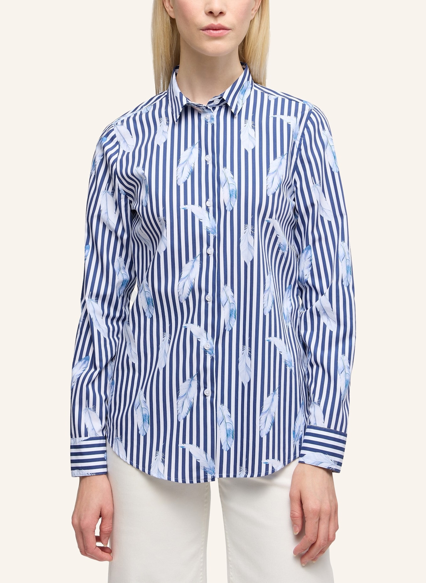 ETERNA Bluse REGULAR FIT: BLAU