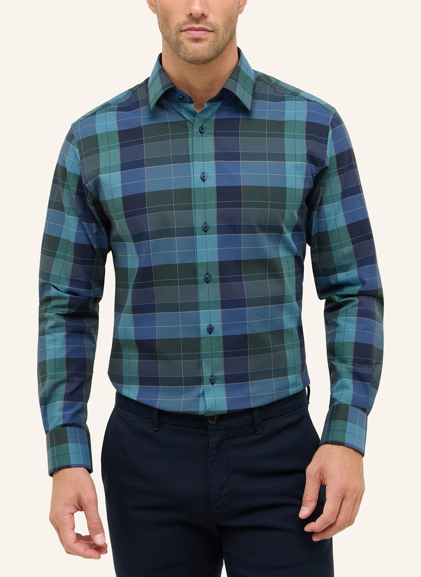 ETERNA Hemd Modern Fit: BLAU