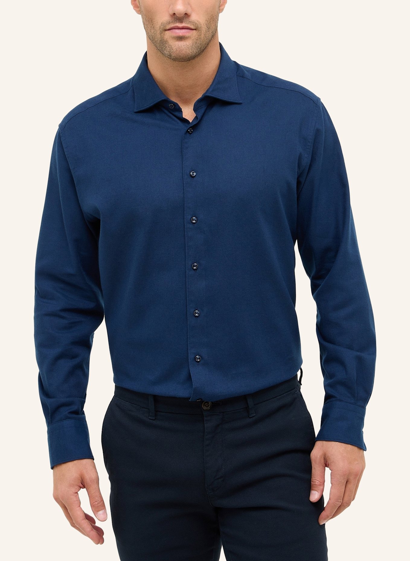 1863 by ETERNA Hemd MODERN FIT: DUNKELBLAU