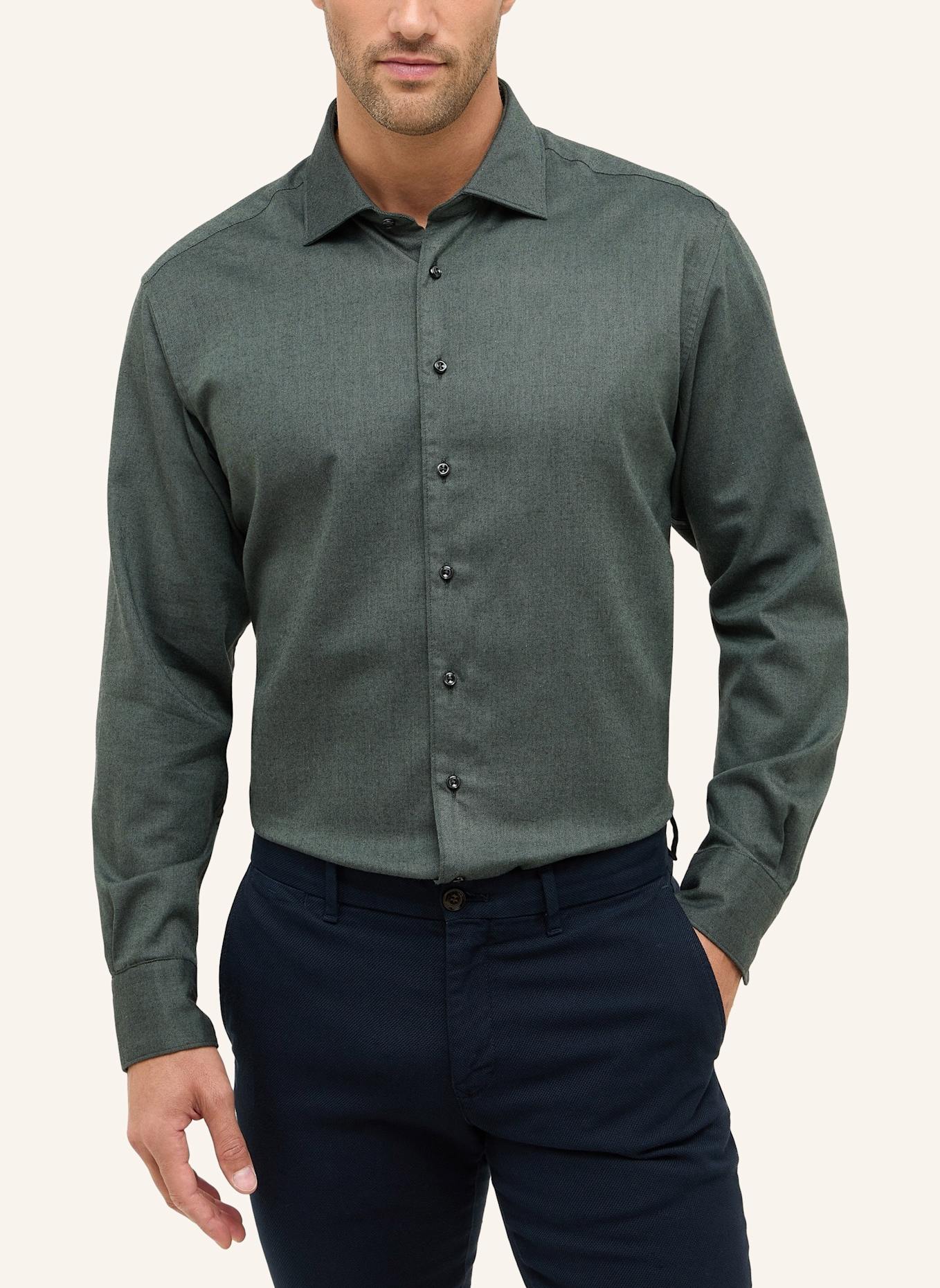1863 by ETERNA Hemd MODERN FIT: DUNKELGRÜN