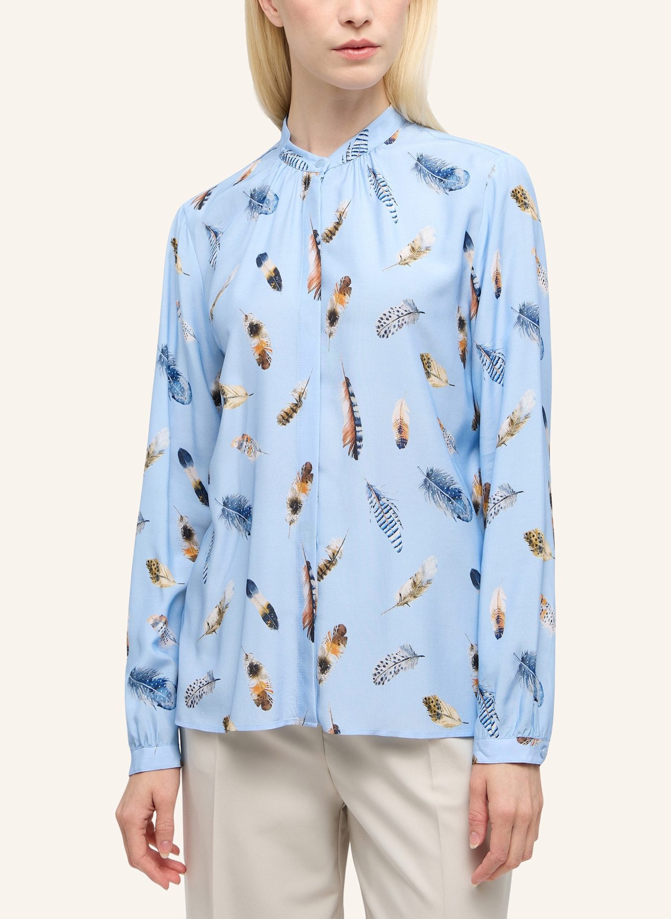 ETERNA Bluse LOOSE FIT: HELLBLAU