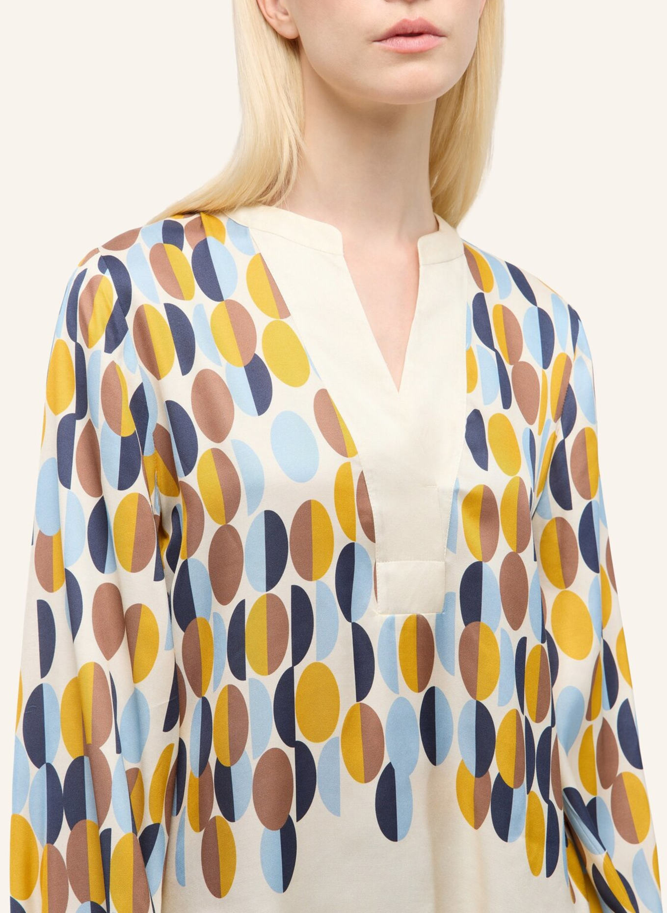 1863 by ETERNA Bluse LOOSE FIT: BEIGE