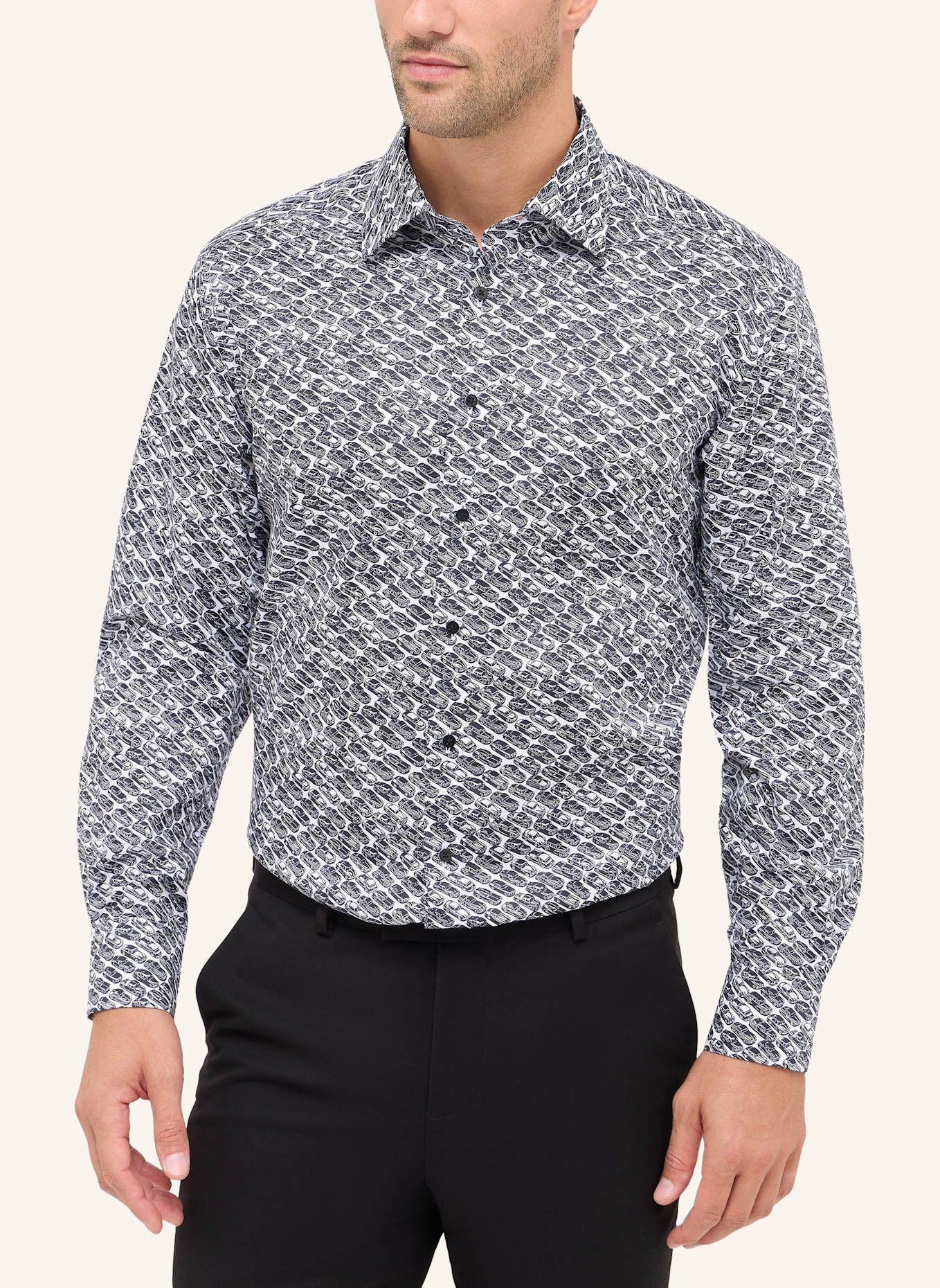 ETERNA Hemd MODERN FIT: SCHWARZ