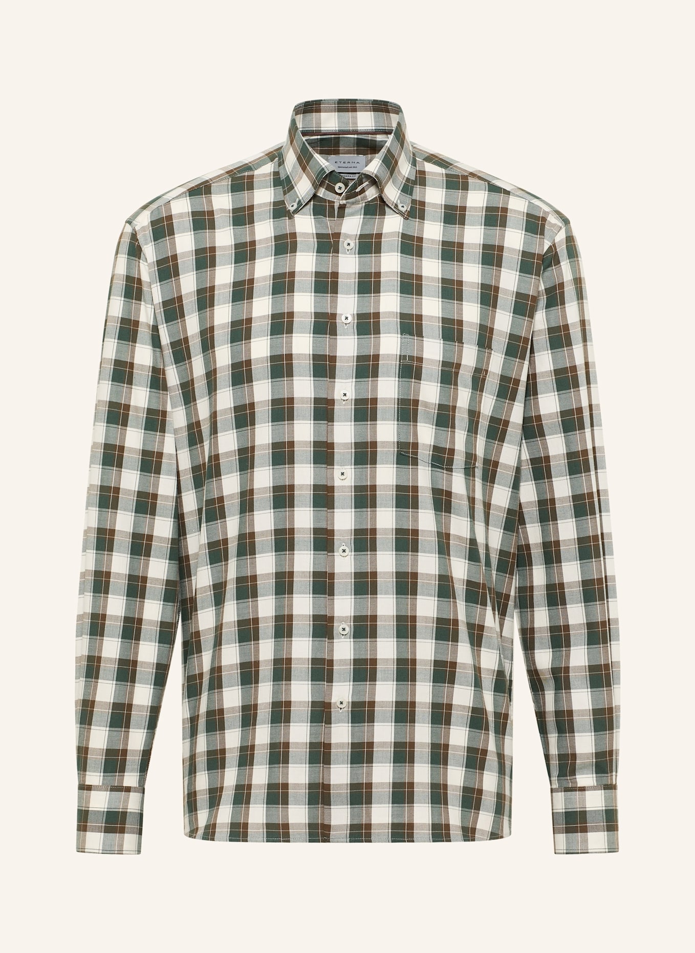 ETERNA Hemd MODERN FIT: GRÜN