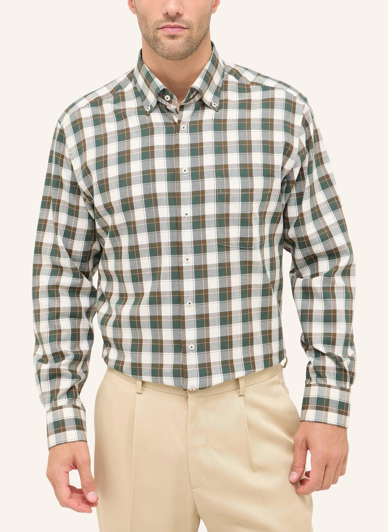 ETERNA Hemd MODERN FIT: GRÜN