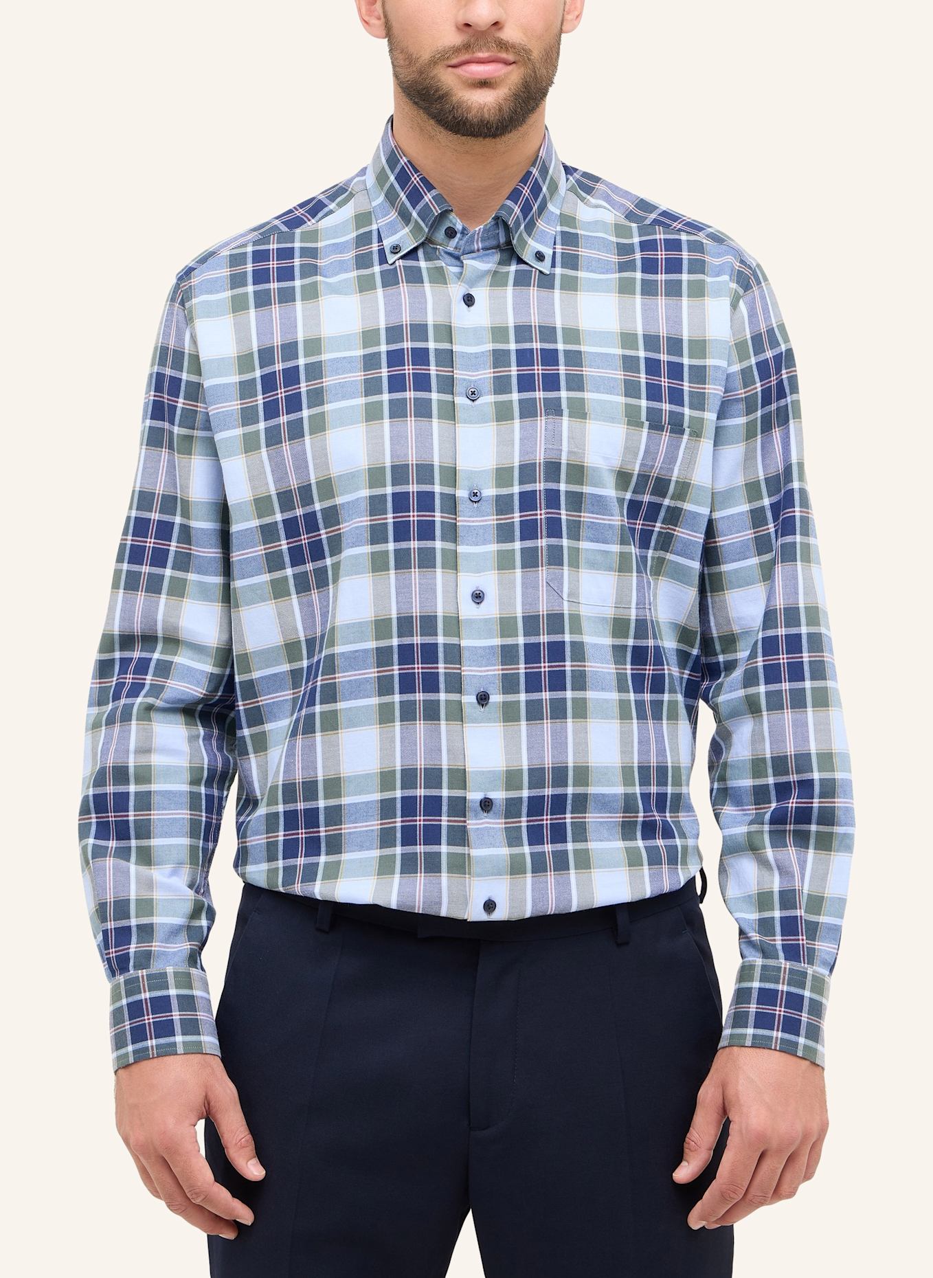 ETERNA Hemd COMFORT FIT: BLAU