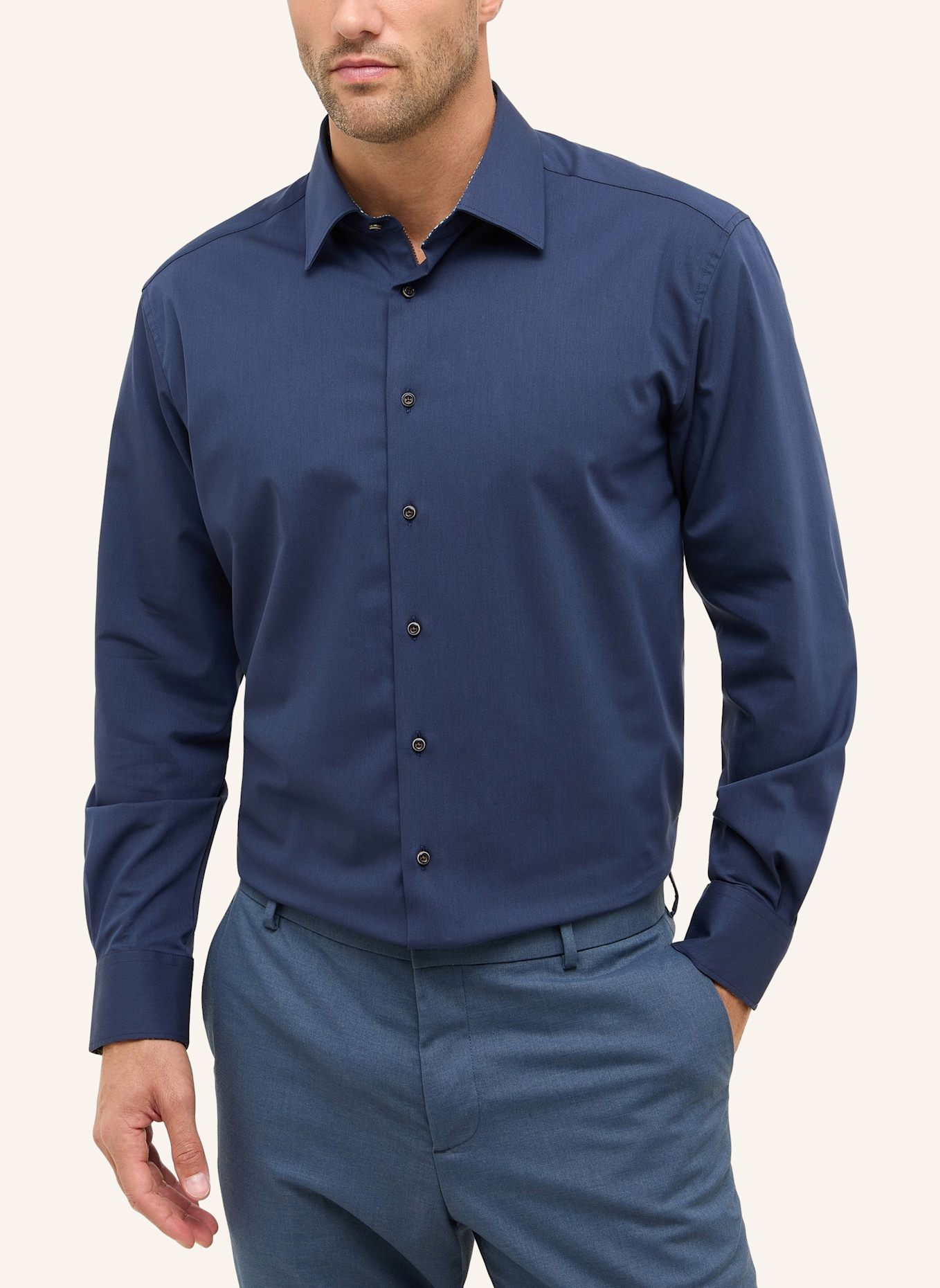 ETERNA Hemd MODERN FIT: DUNKELBLAU