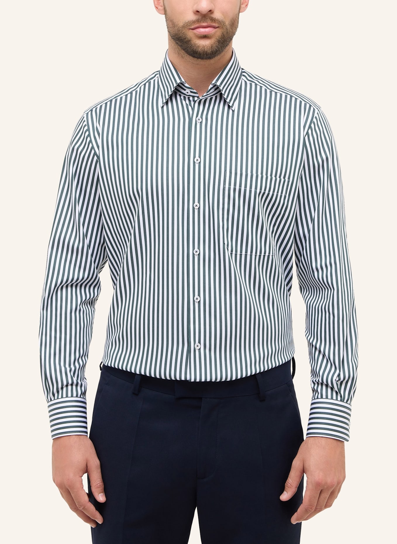 ETERNA Hemd Comfort Fit: GRÜN