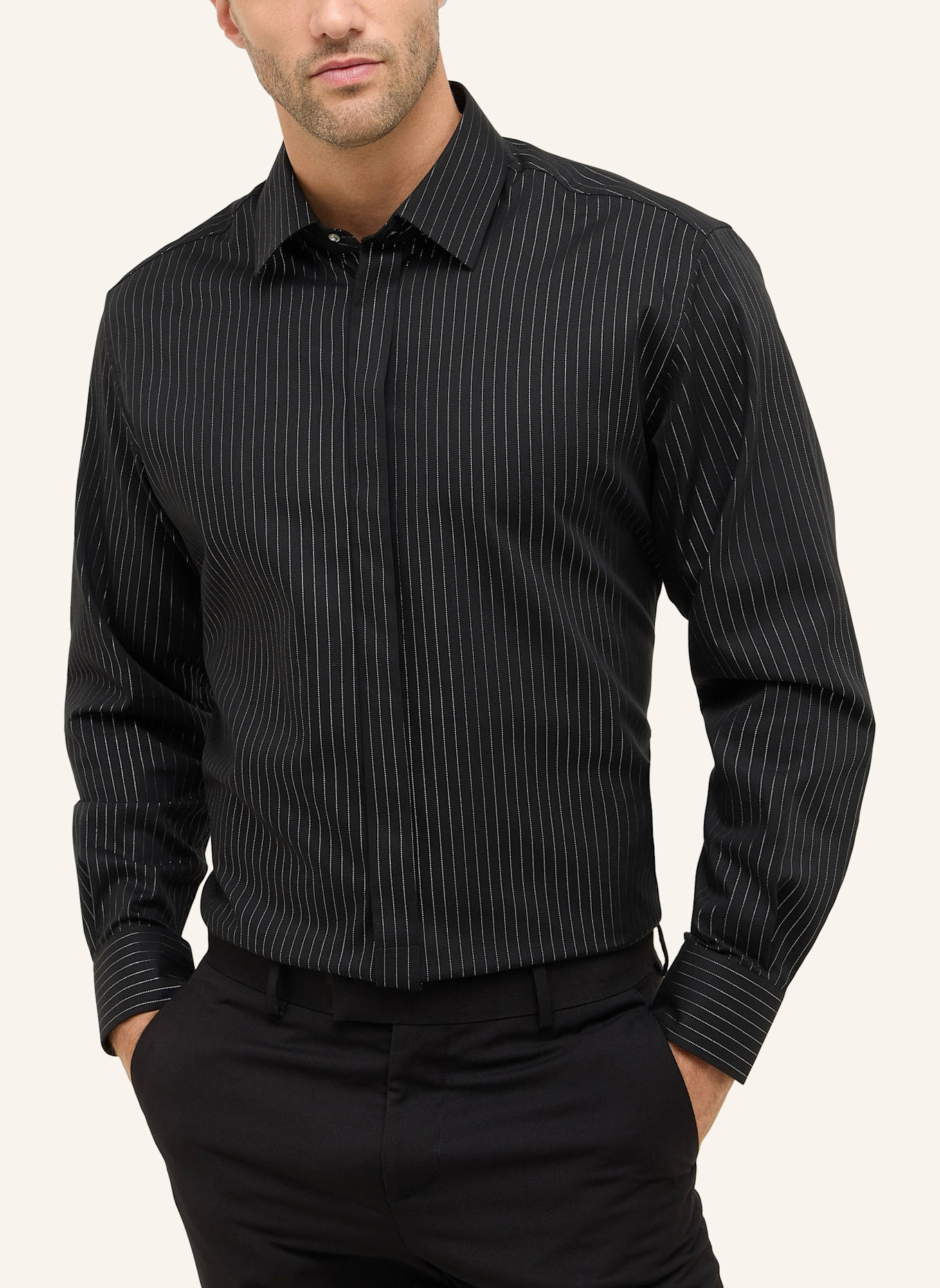 ETERNA Hemd MODERN FIT: SCHWARZ