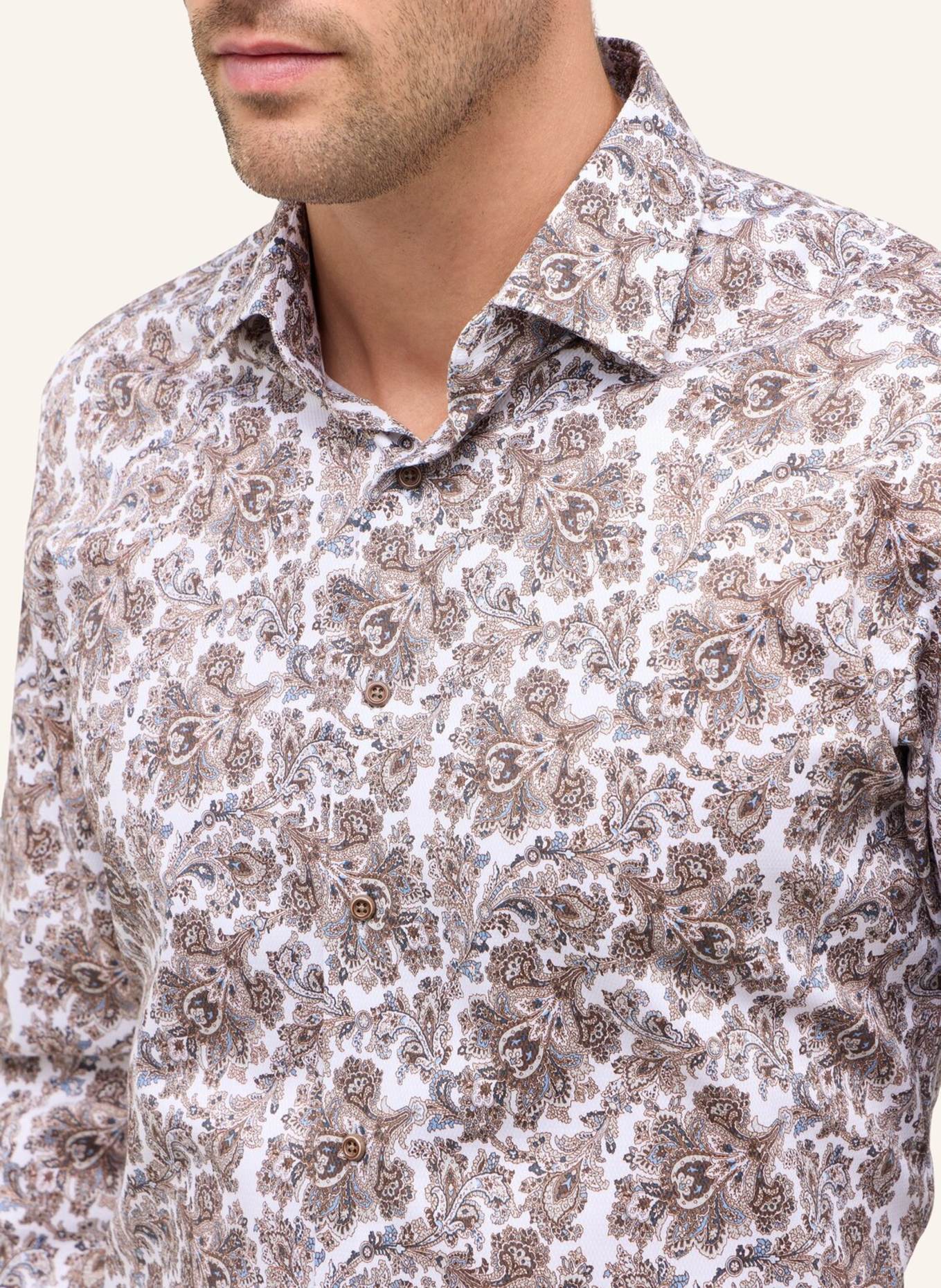 1863 by ETERNA Hemd MODERN FIT: BEIGE