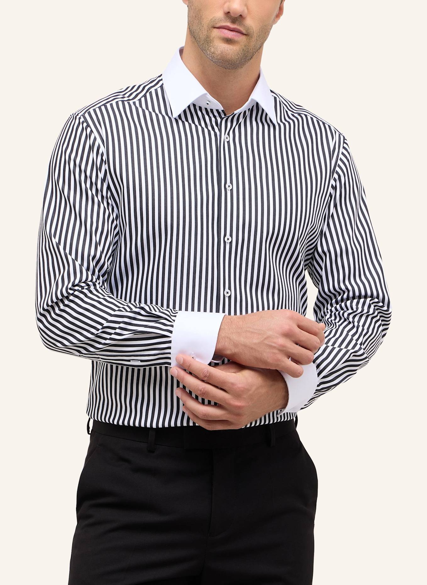 ETERNA Hemd MODERN FIT: SCHWARZ