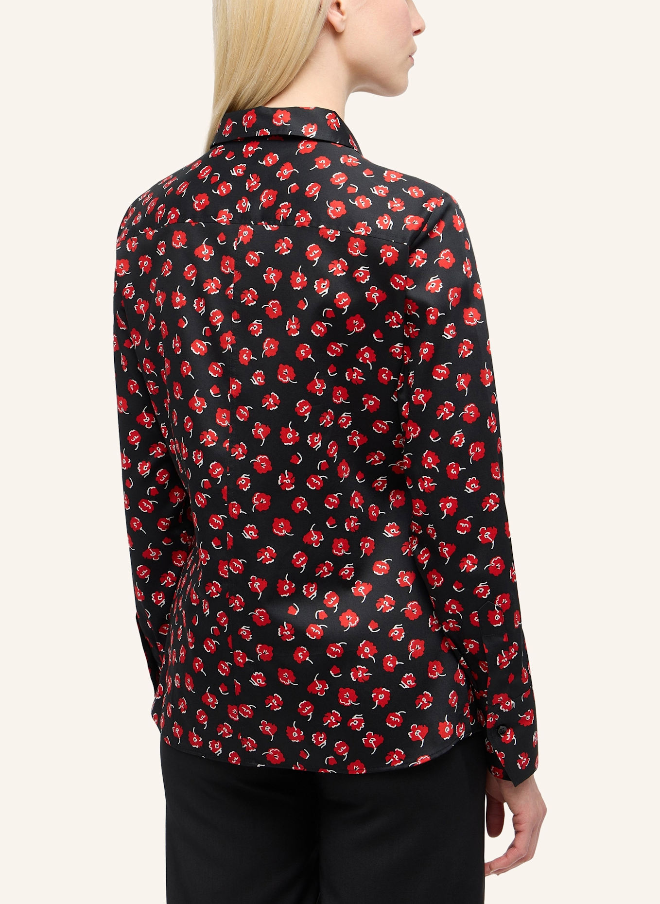 ETERNA Bluse REGULAR FIT: SCHWARZ