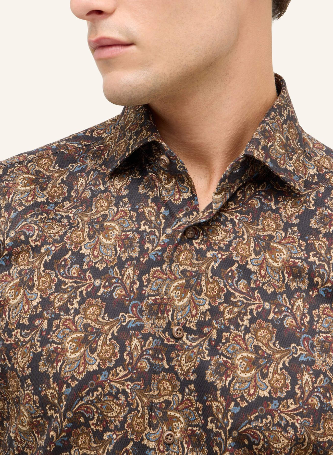 1863 by ETERNA Hemd SLIM FIT: BRAUN