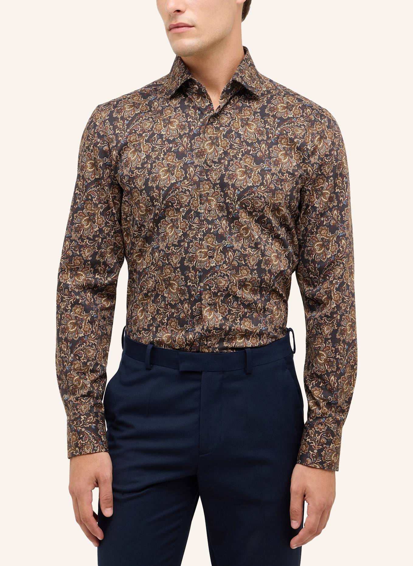 1863 by ETERNA Hemd SLIM FIT: BRAUN