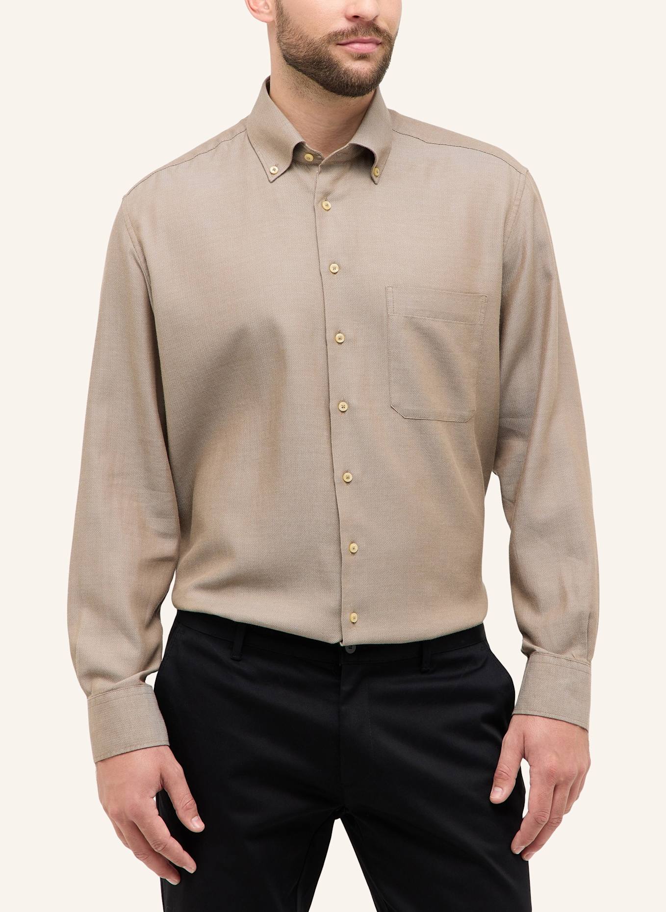 ETERNA Hemd COMFORT FIT: TAUPE