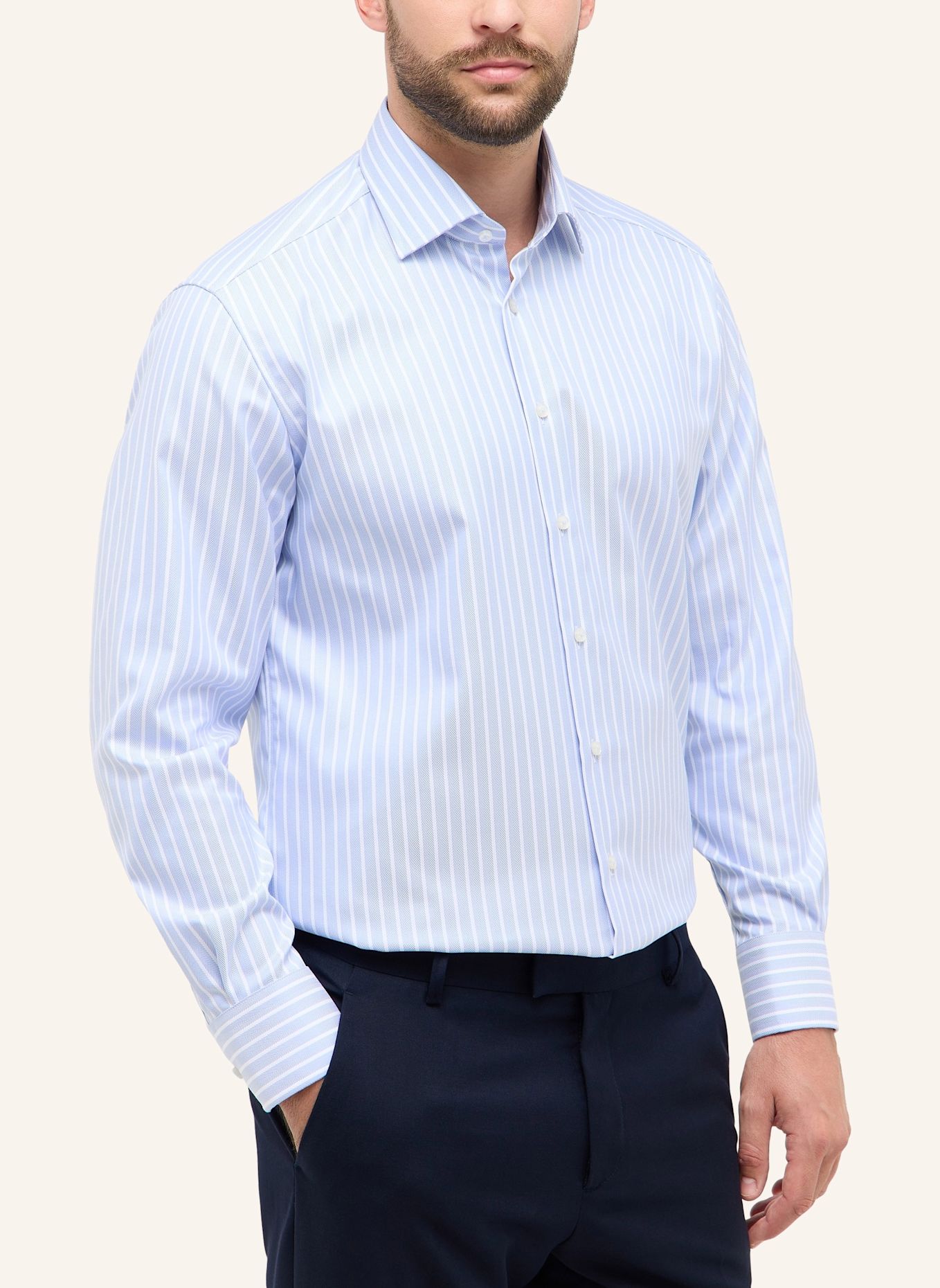 1863 by ETERNA Hemd COMFORT FIT: HELLBLAU