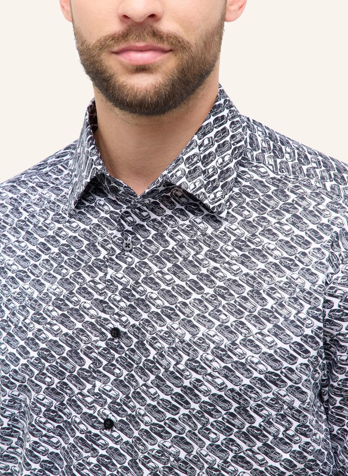 ETERNA Hemd Comfort Fit: SCHWARZ