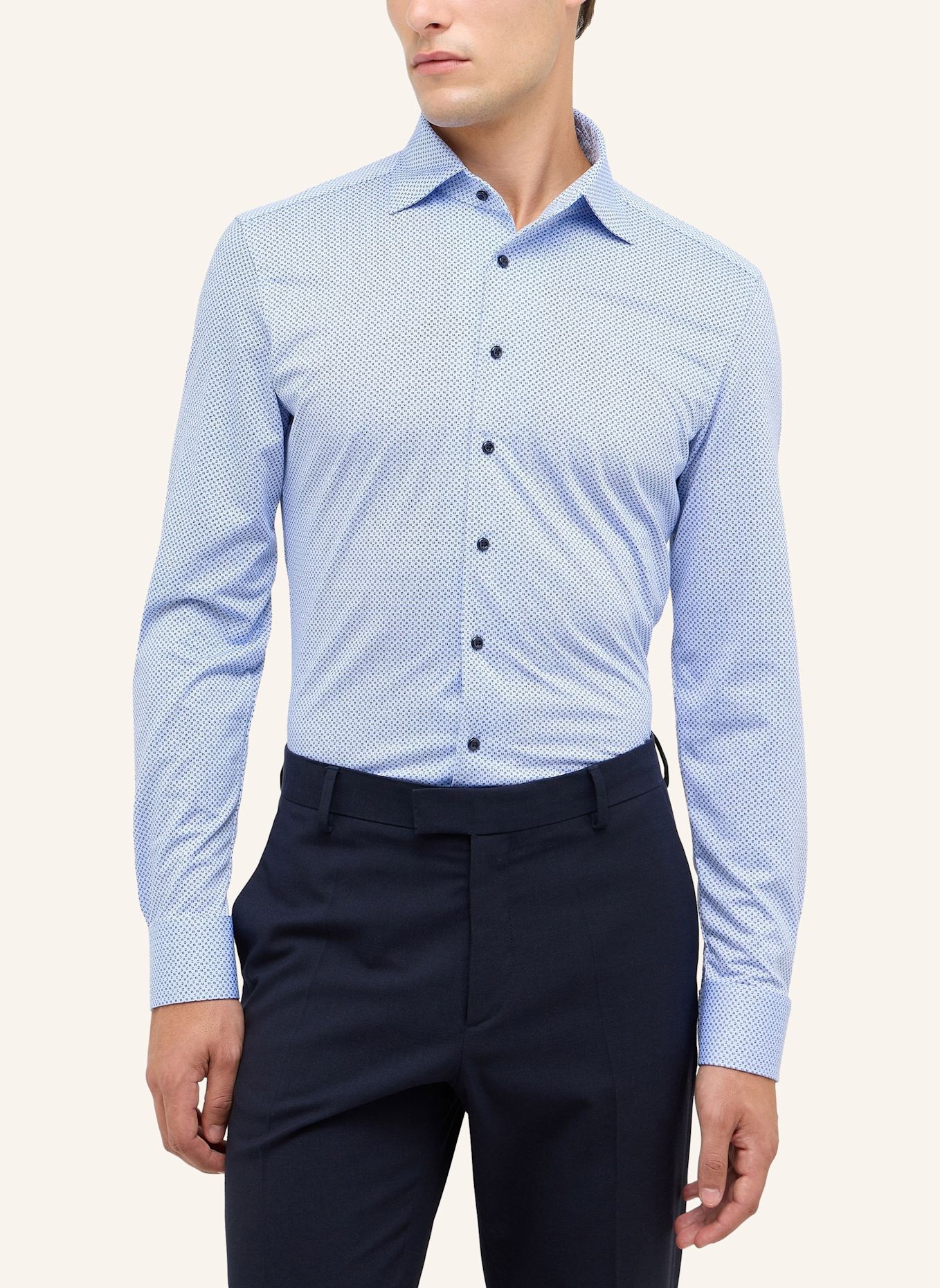 1863 by ETERNA Hemd SLIM FIT: BLAU