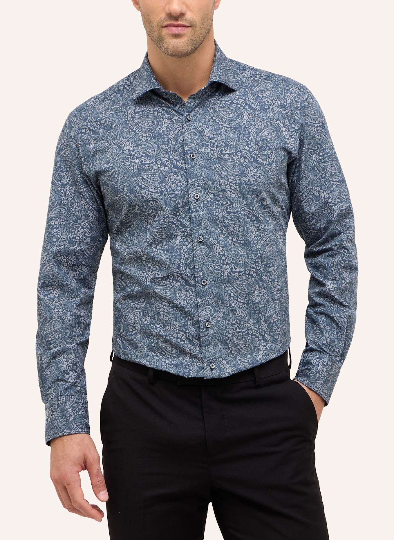 1863 by ETERNA Hemd MODERN FIT: DUNKELBLAU