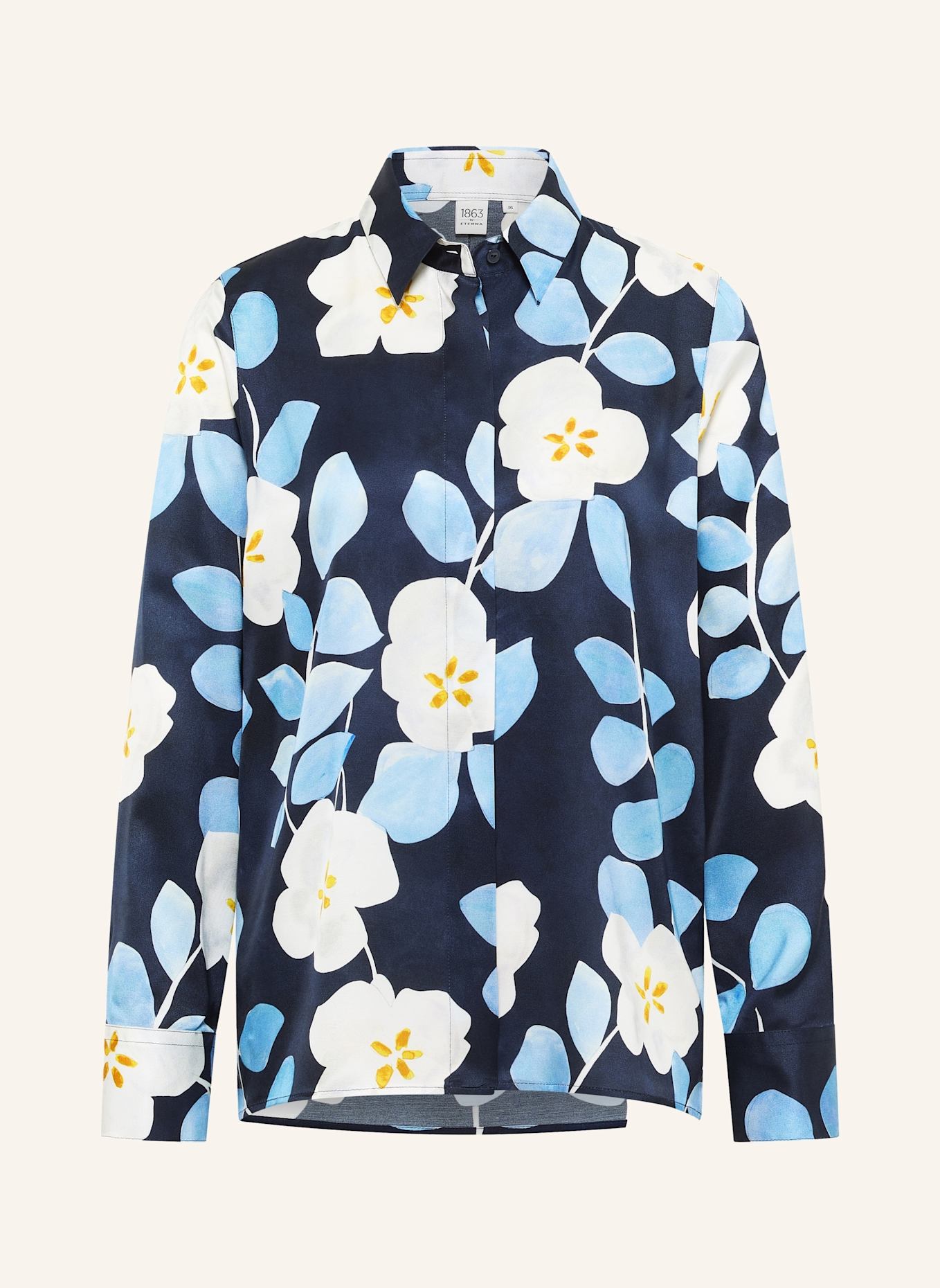 1863 by ETERNA Bluse LOOSE FIT: DUNKELBLAU