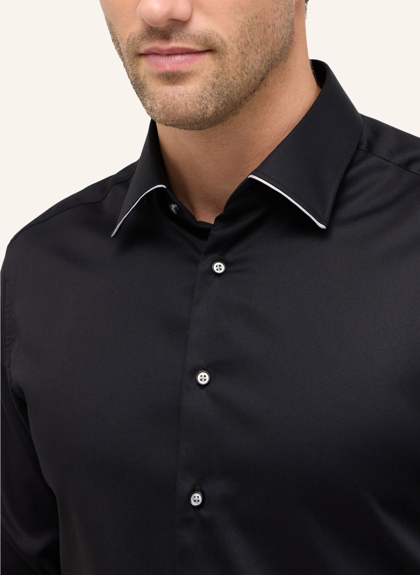 ETERNA Hemd MODERN FIT: SCHWARZ