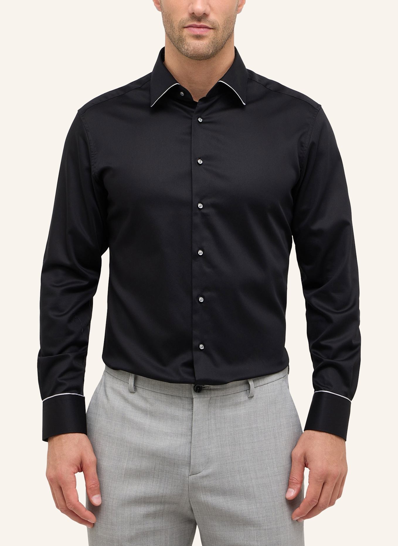 ETERNA Hemd MODERN FIT: SCHWARZ