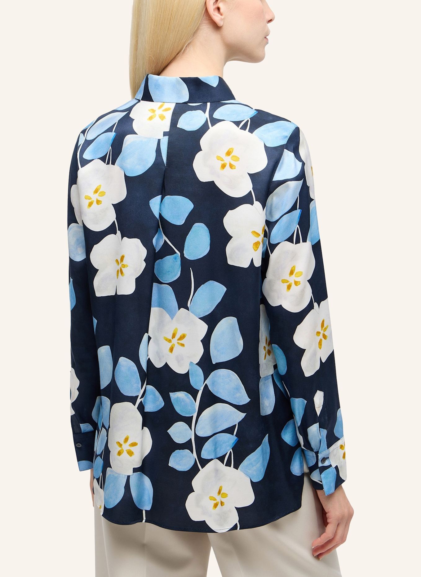 1863 by ETERNA Bluse LOOSE FIT: DUNKELBLAU