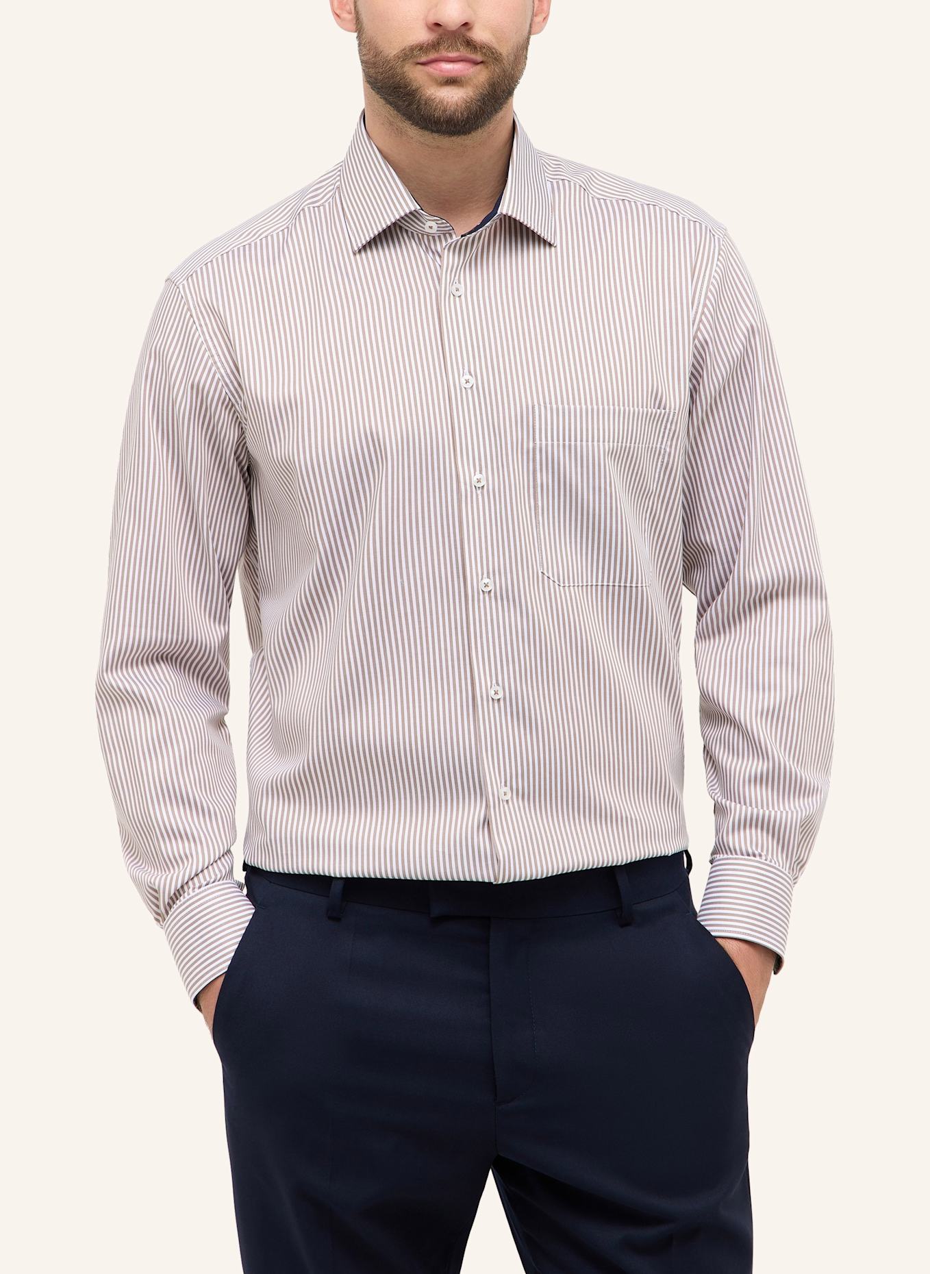 ETERNA Hemd COMFORT FIT: BEIGE