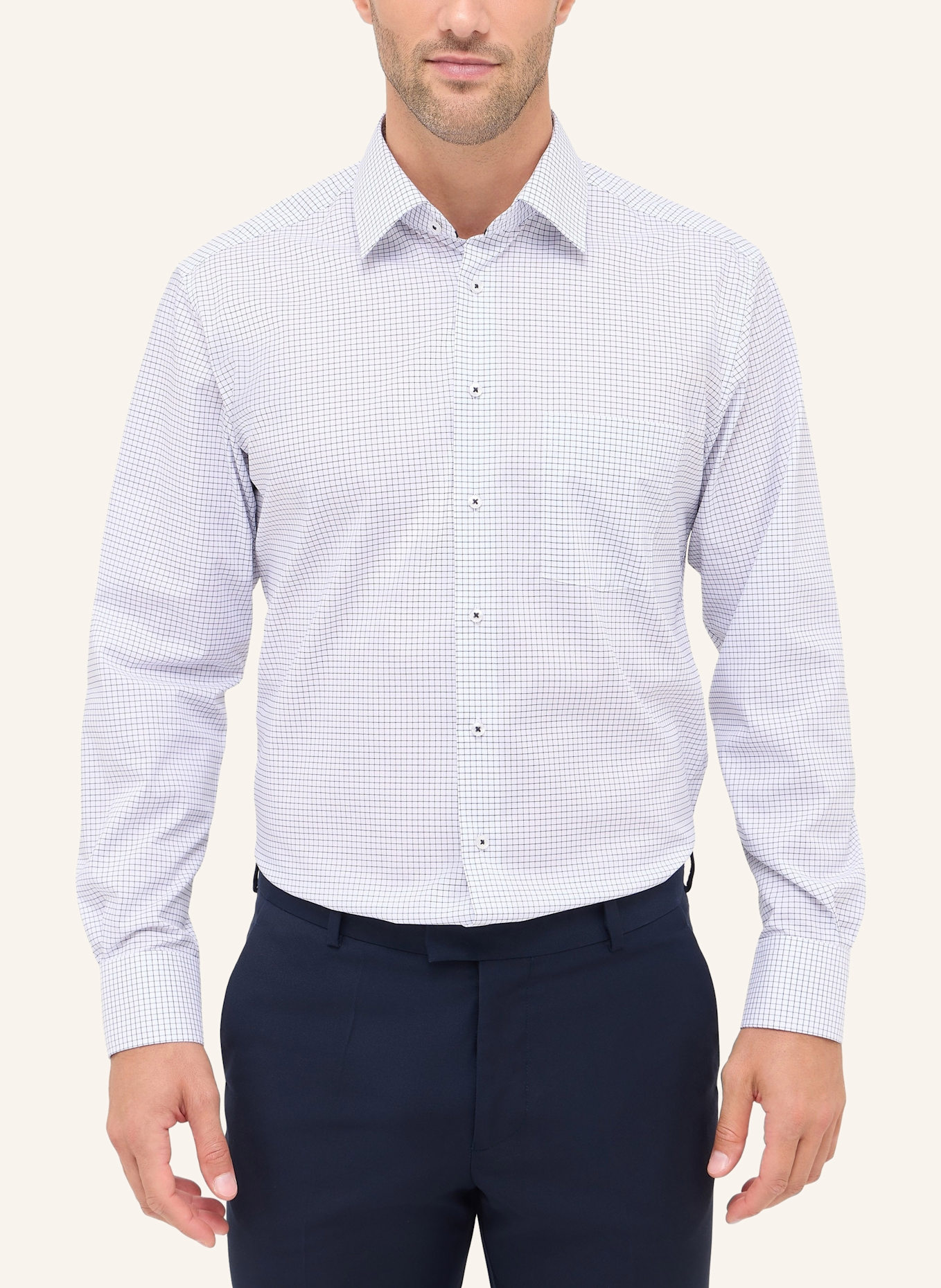 ETERNA Hemd Modern Fit: BLAUGRAU