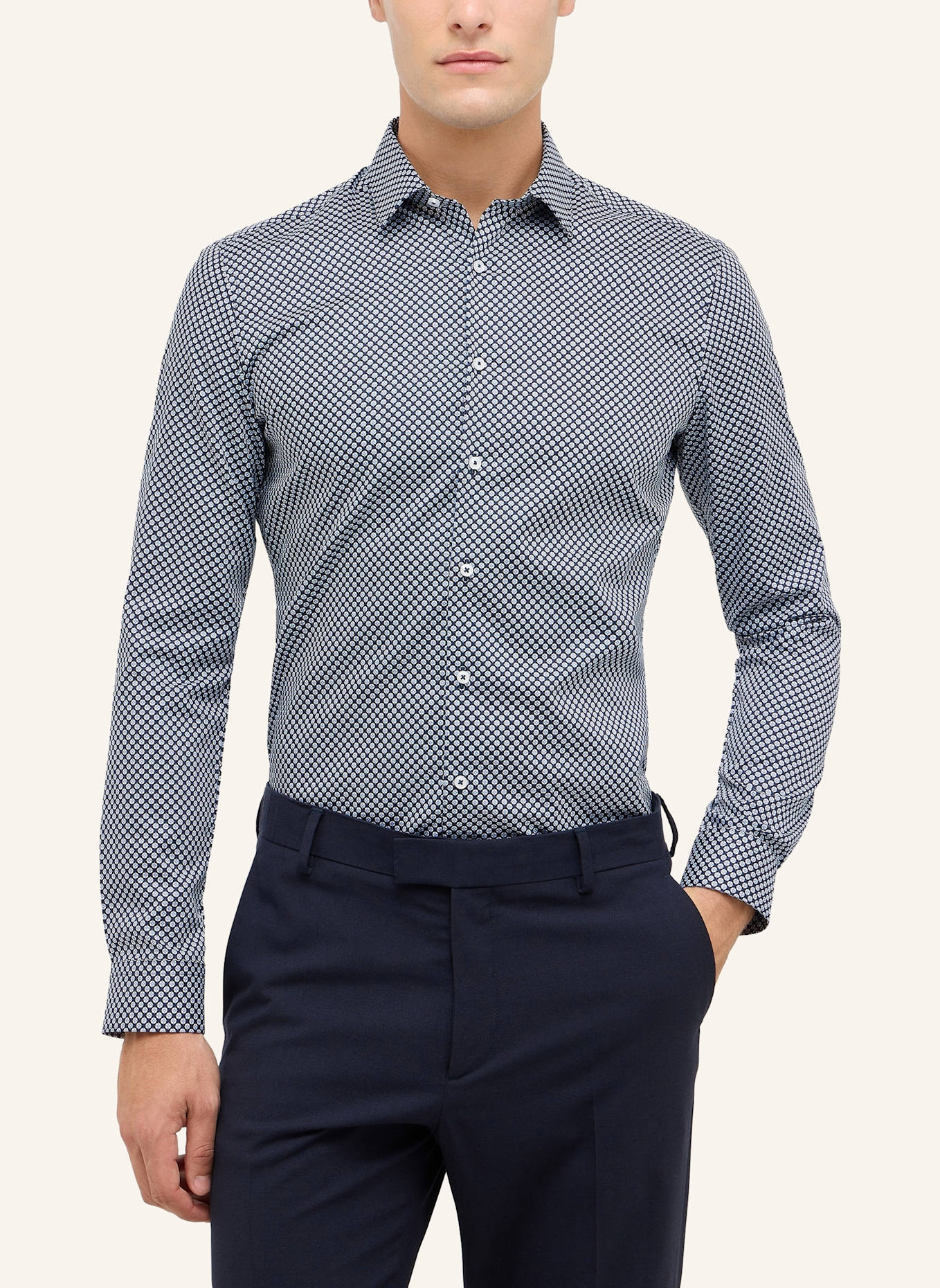 ETERNA Hemd SUPER SLIM: DUNKELBLAU