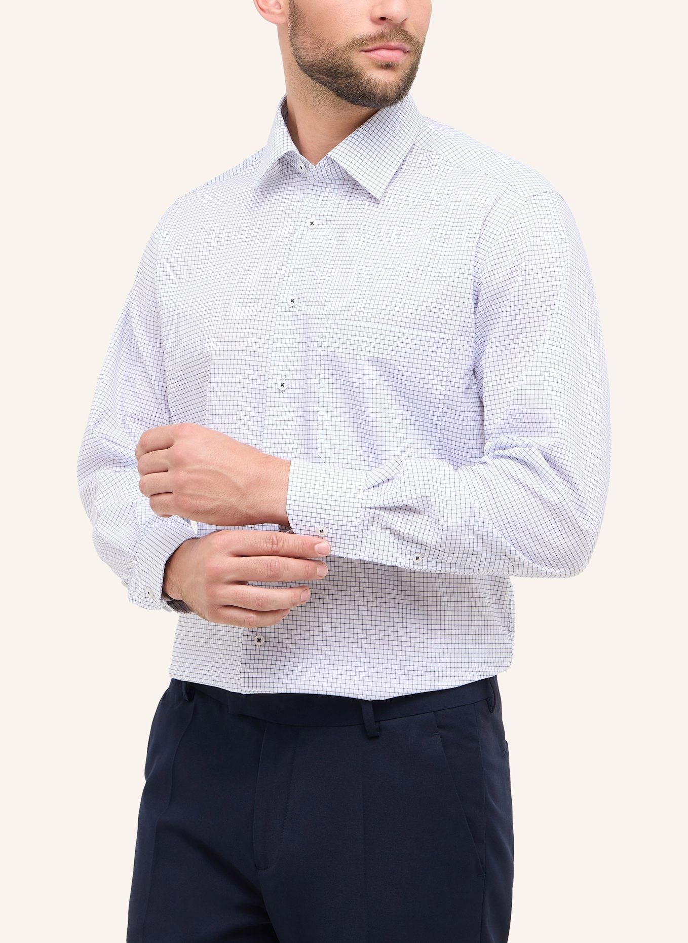 ETERNA Hemd COMFORT FIT: BLAUGRAU