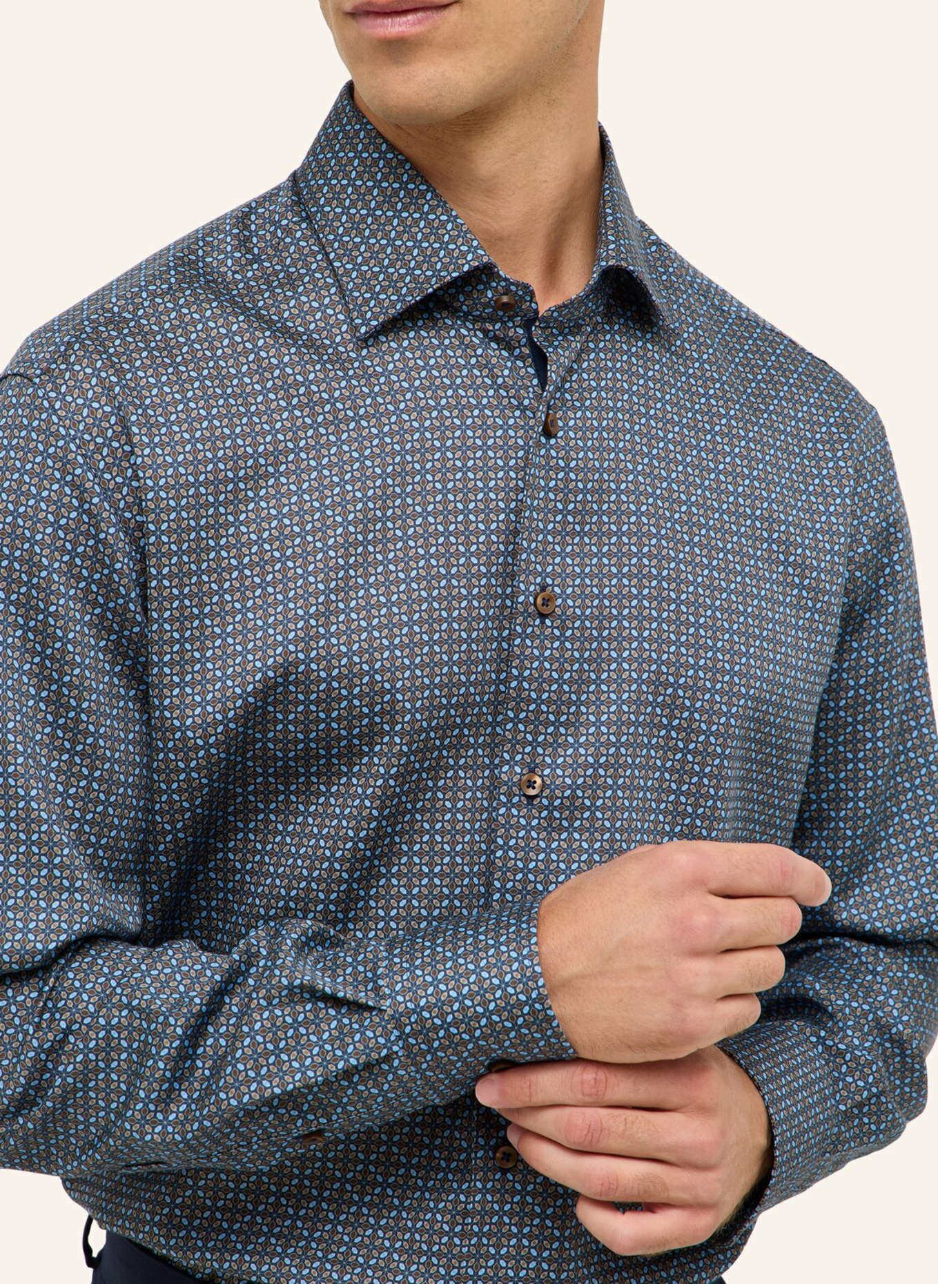 ETERNA Hemd MODERN FIT: BRAUN