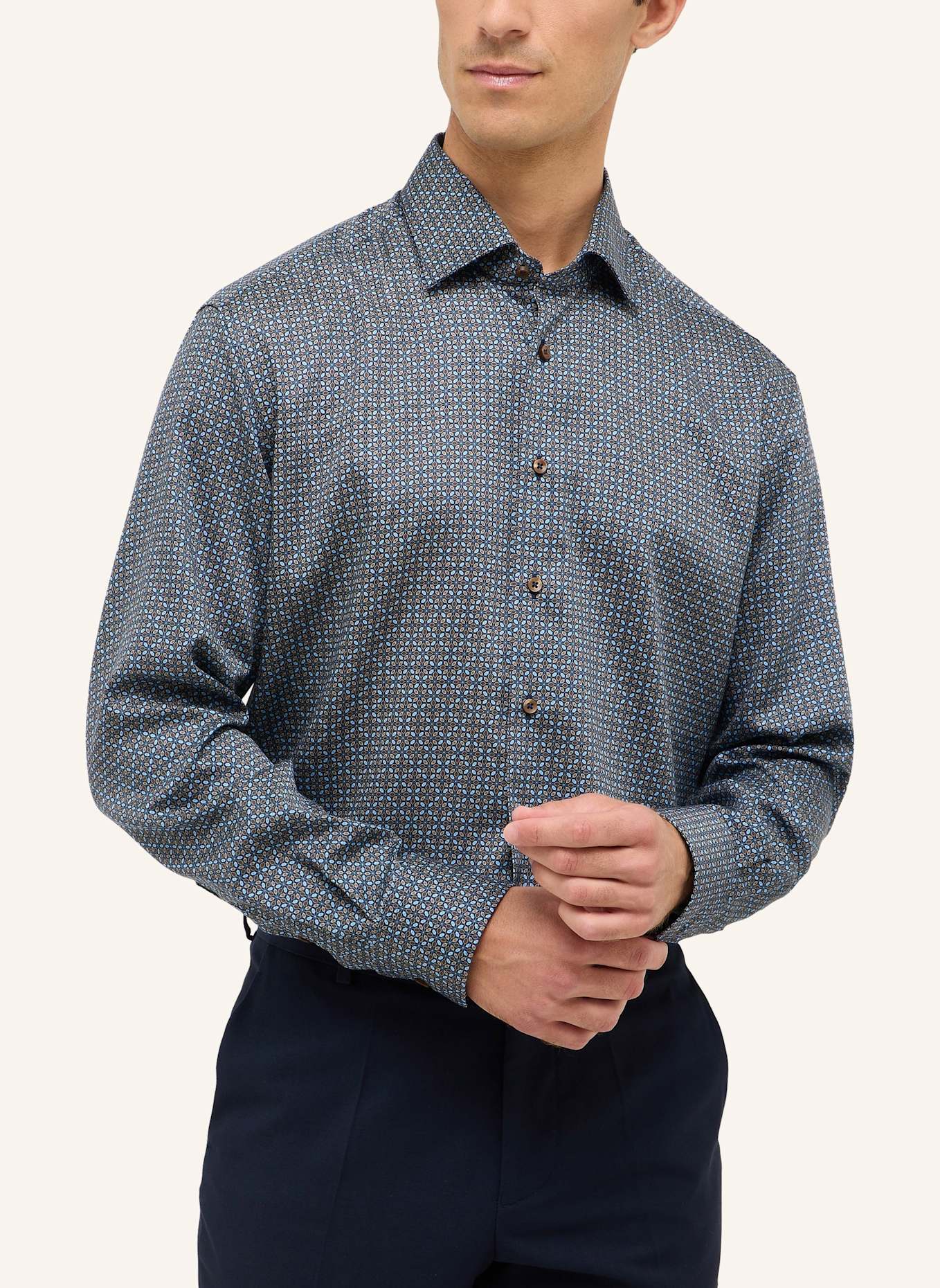 ETERNA Hemd MODERN FIT: BRAUN