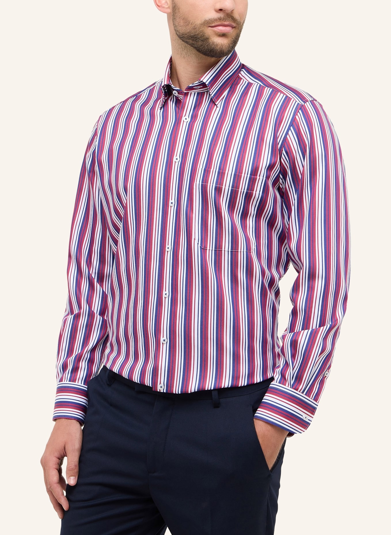 ETERNA Hemd COMFORT FIT: BLAUGRAU