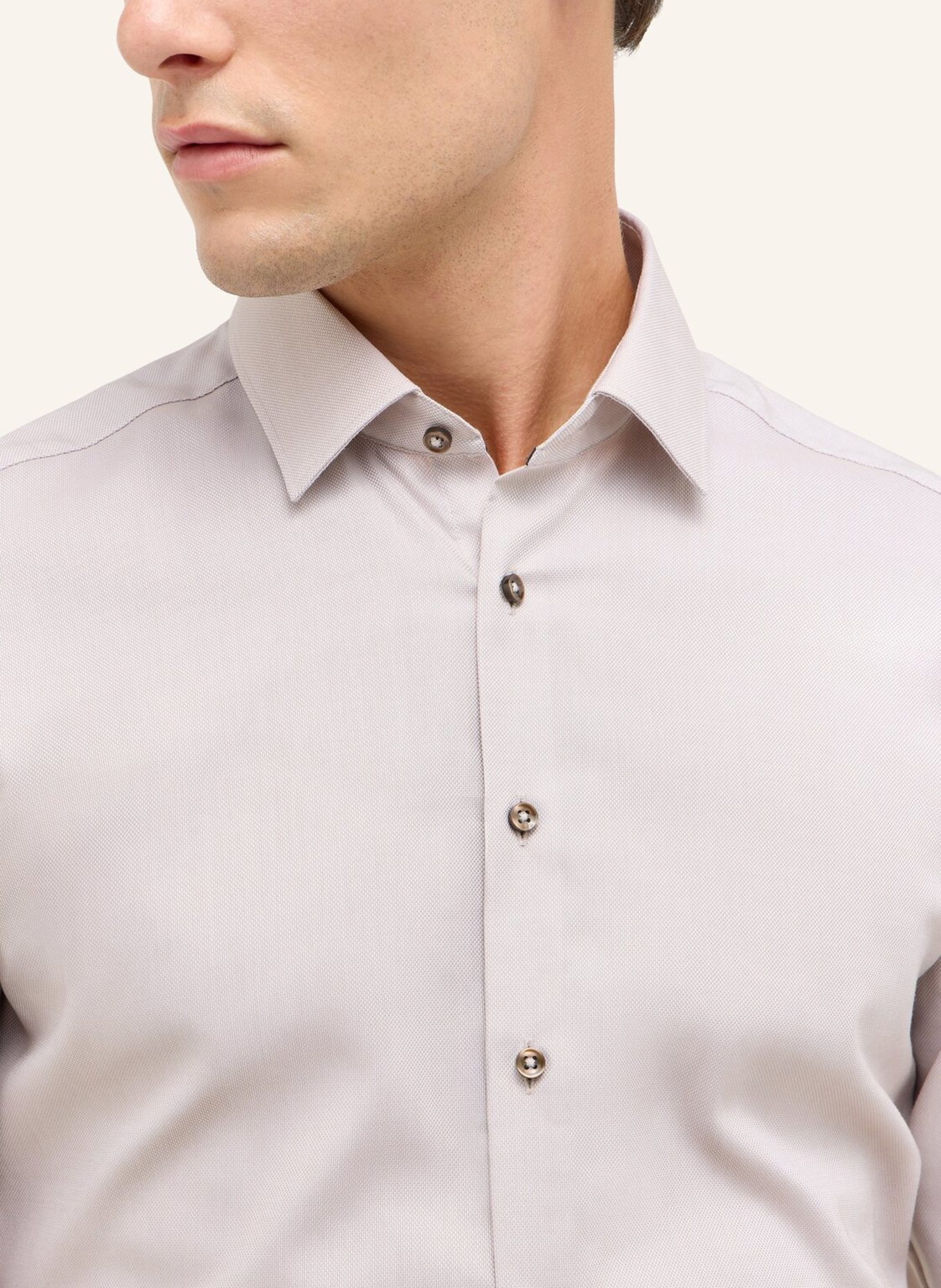 ETERNA Hemd SLIM FIT: BEIGE