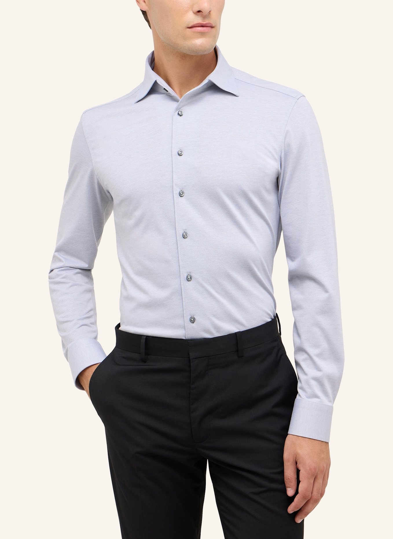 1863 by ETERNA Hemd Slim Fit: GRAU
