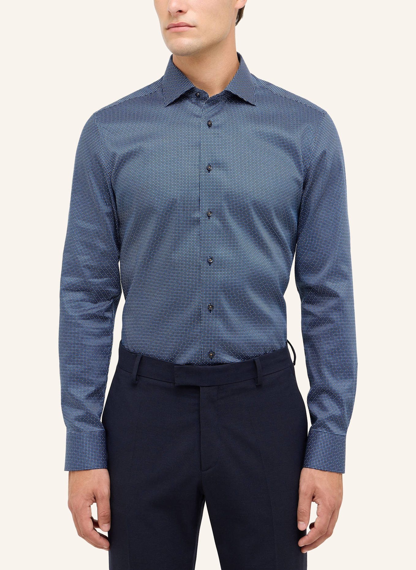 ETERNA Hemd SLIM FIT: BLAUGRAU