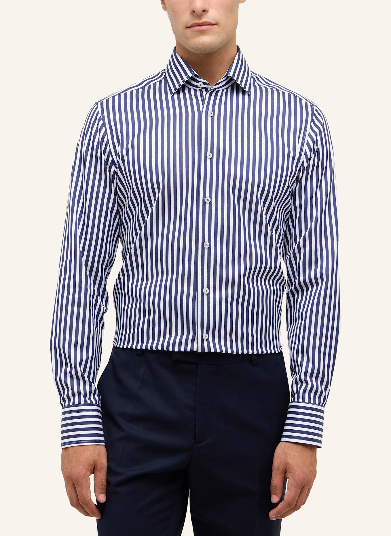 1863 by ETERNA Hemd SLIM FIT: DUNKELBLAU