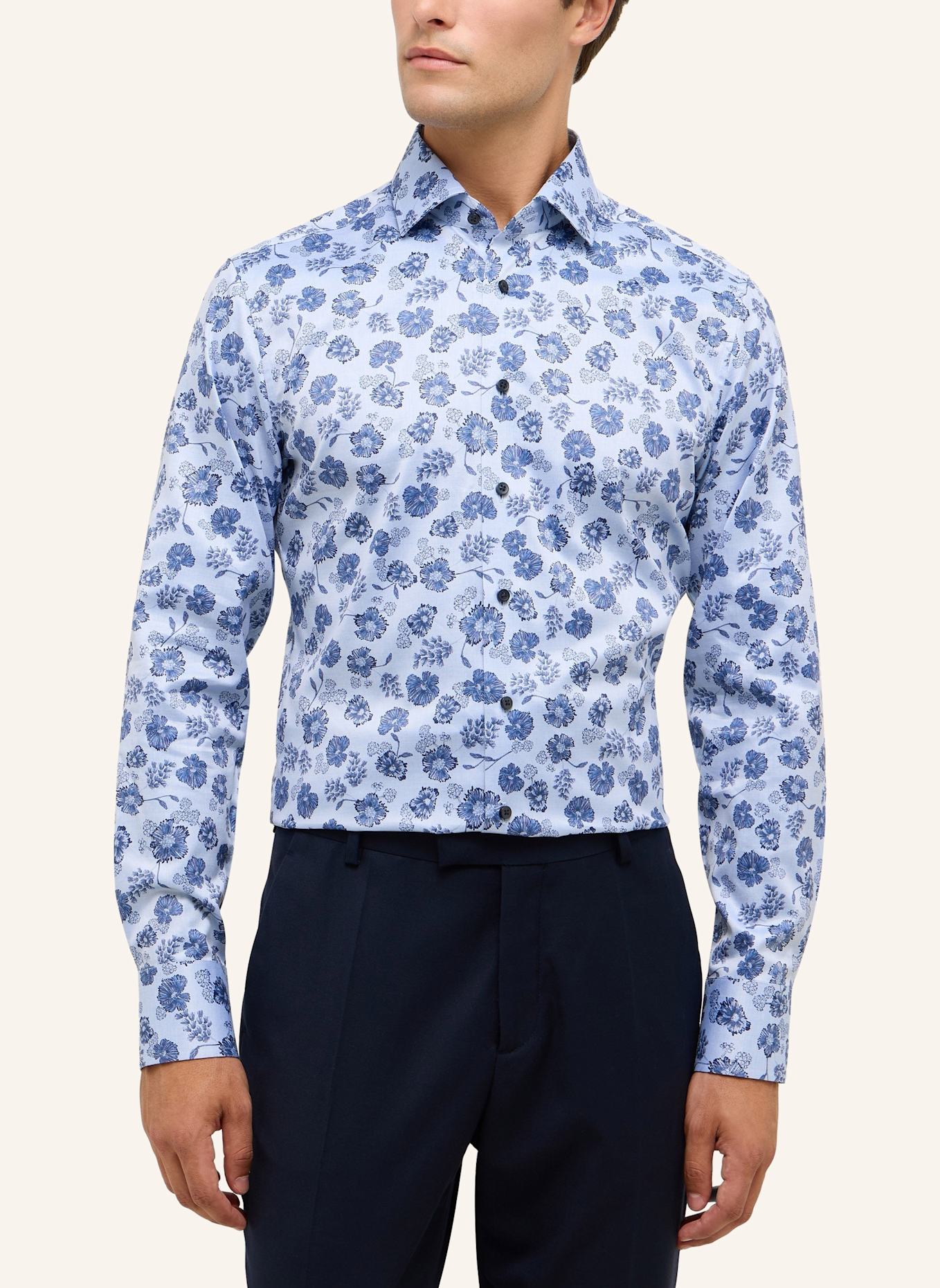 1863 by ETERNA Hemd SLIM FIT: BLAU