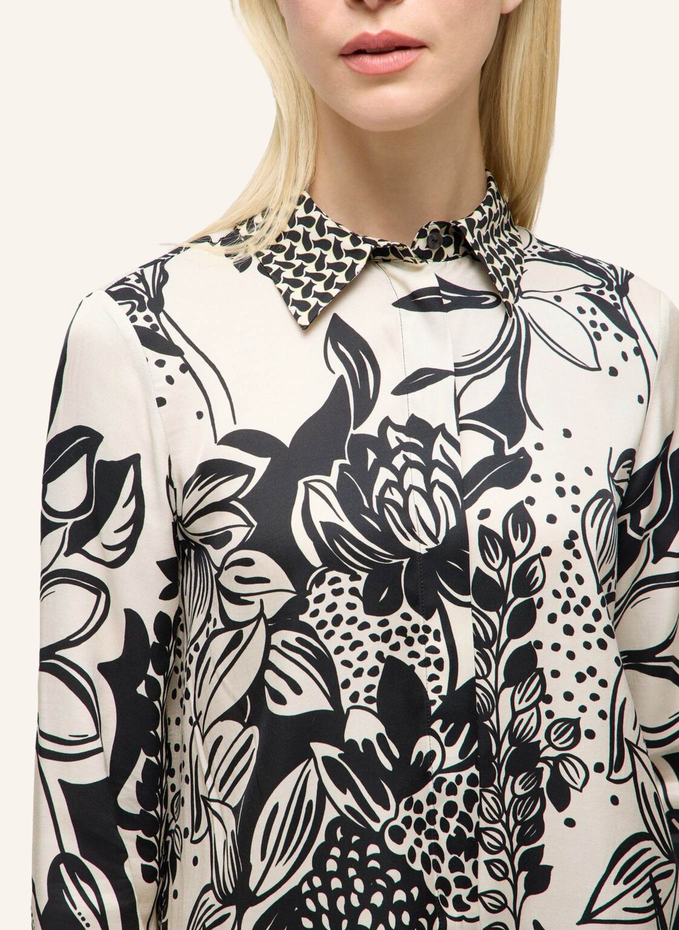 1863 by ETERNA Bluse LOOSE FIT: SCHWARZ