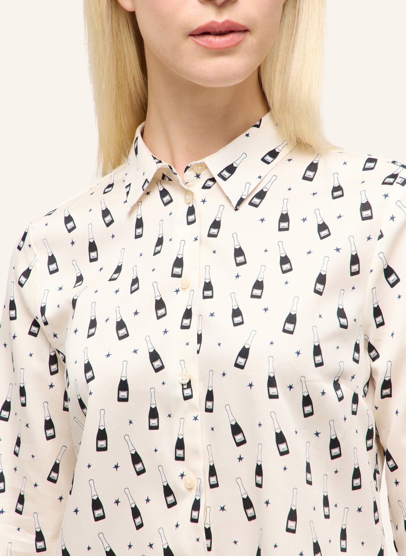 ETERNA Bluse REGULAR FIT: WEISS/ CREME