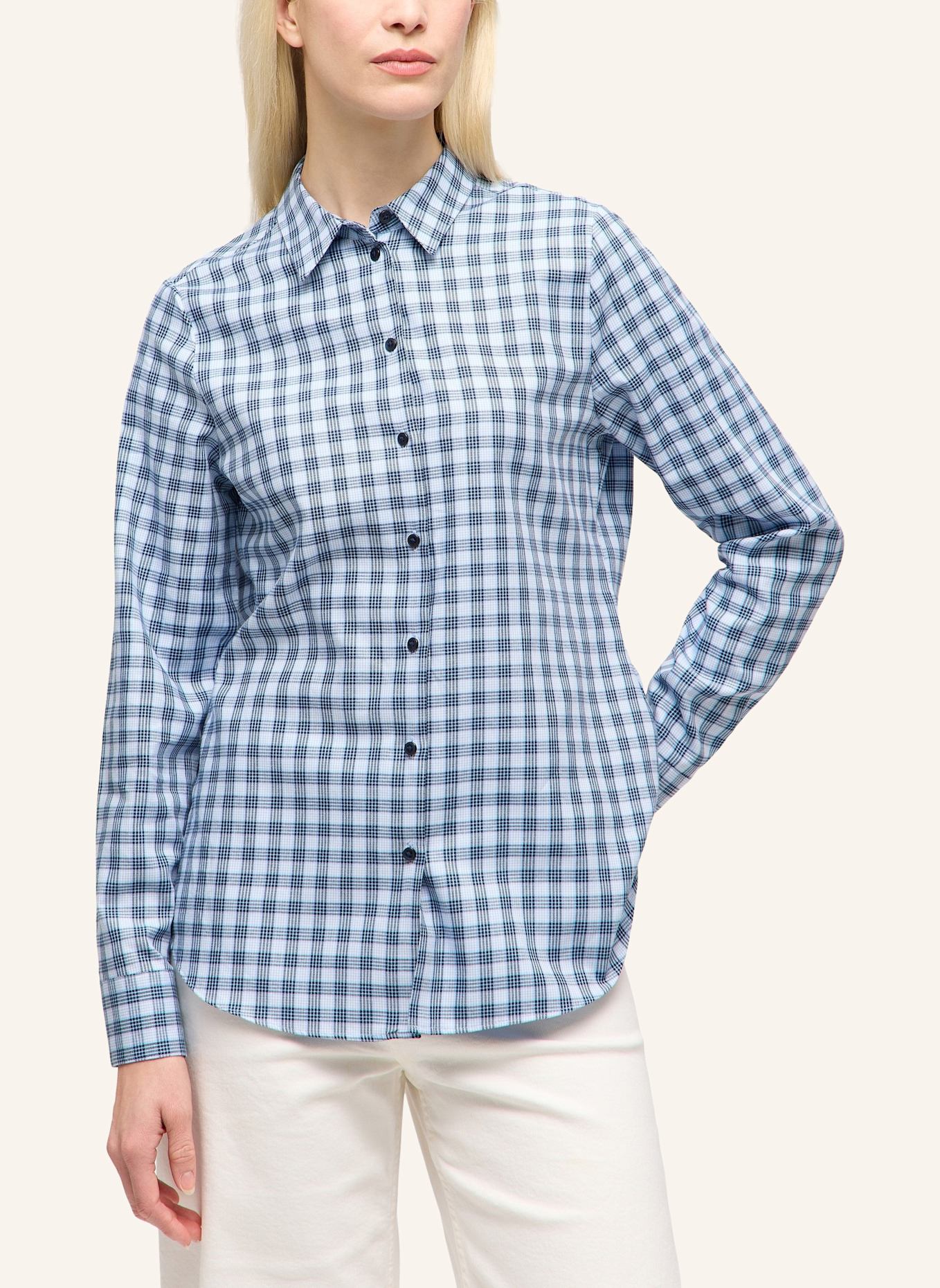 ETERNA Bluse REGULAR FIT: BLAU