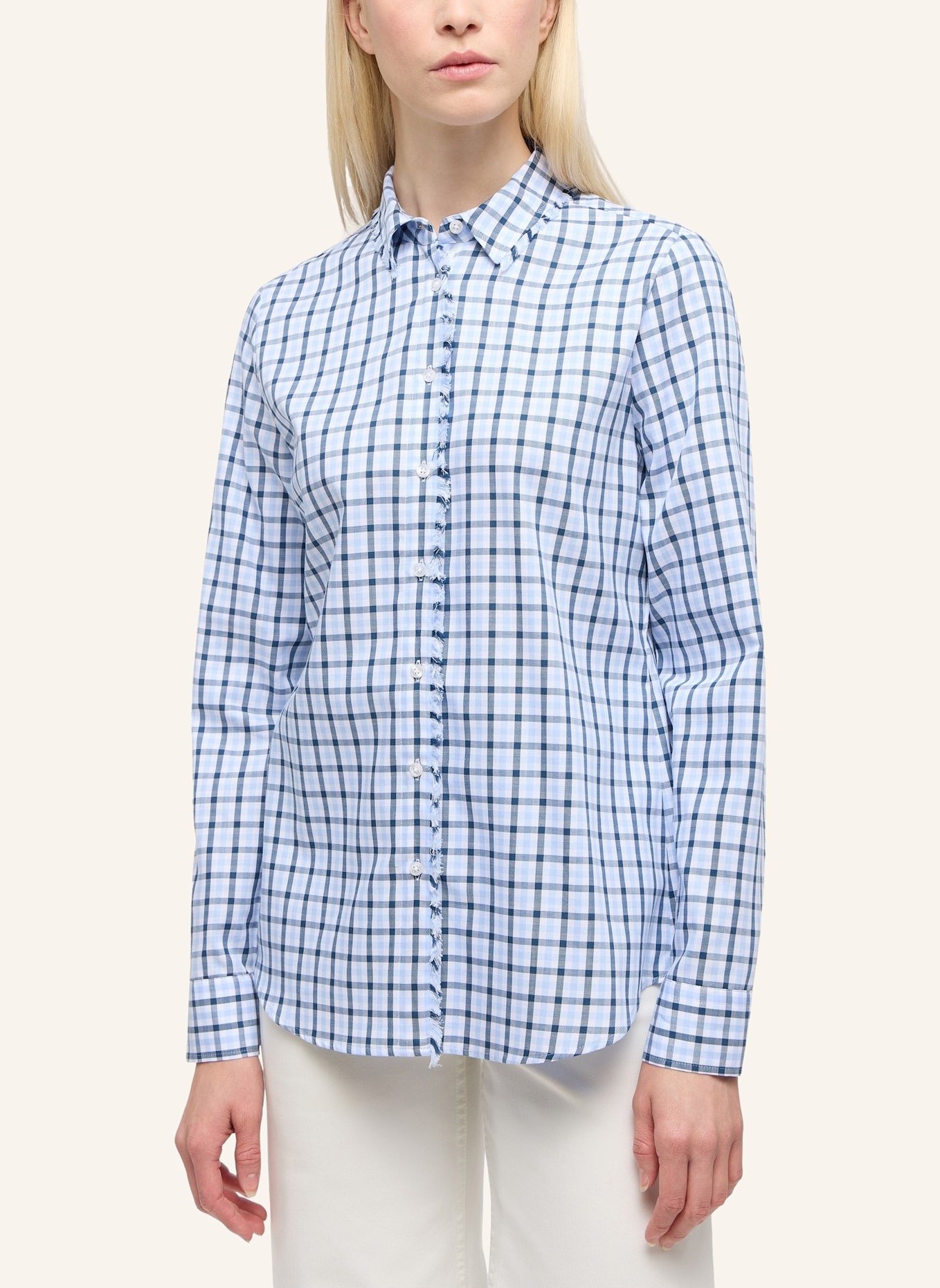ETERNA Bluse REGULAR FIT: HELLBLAU