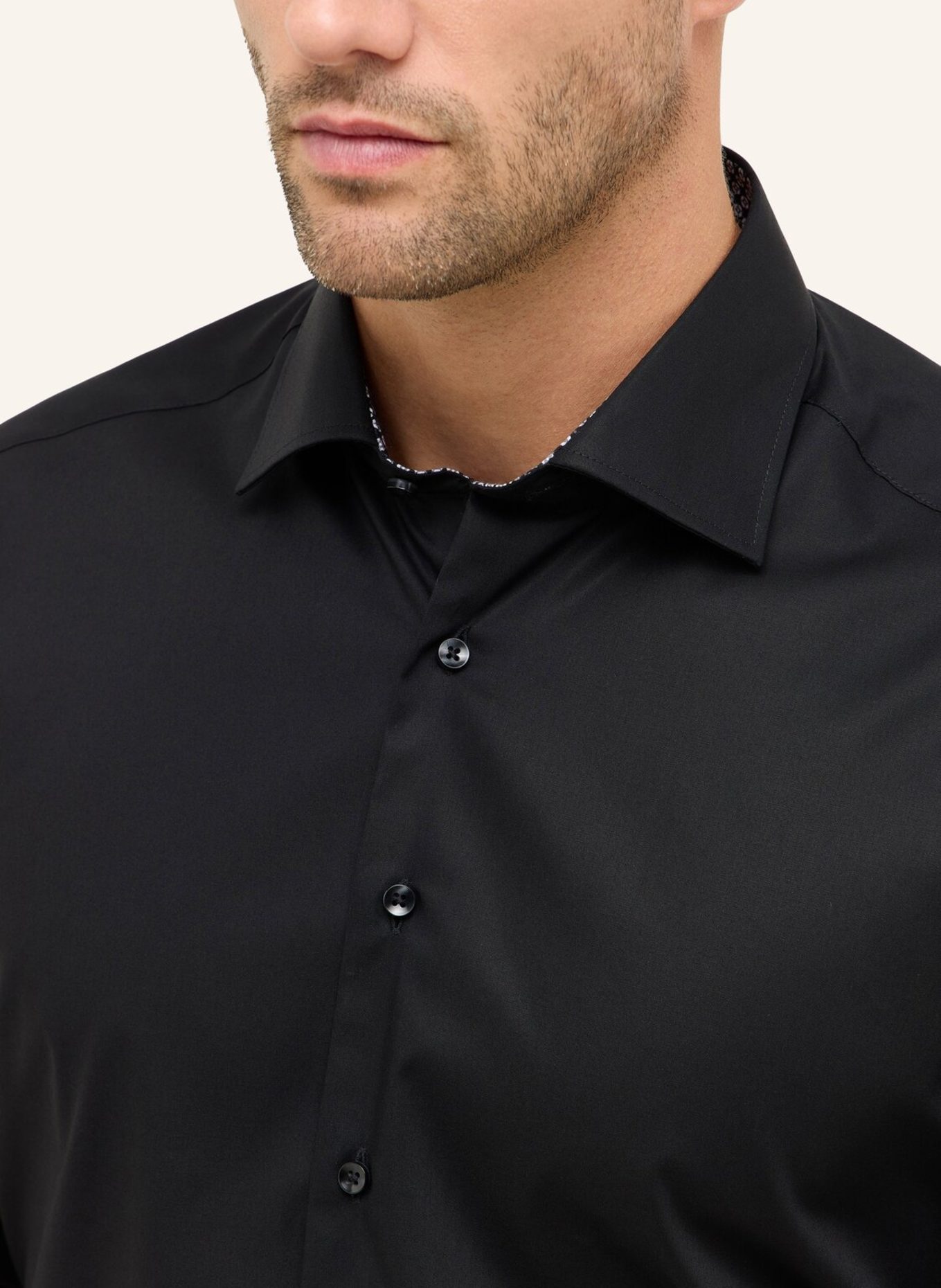 ETERNA Hemd MODERN FIT: SCHWARZ