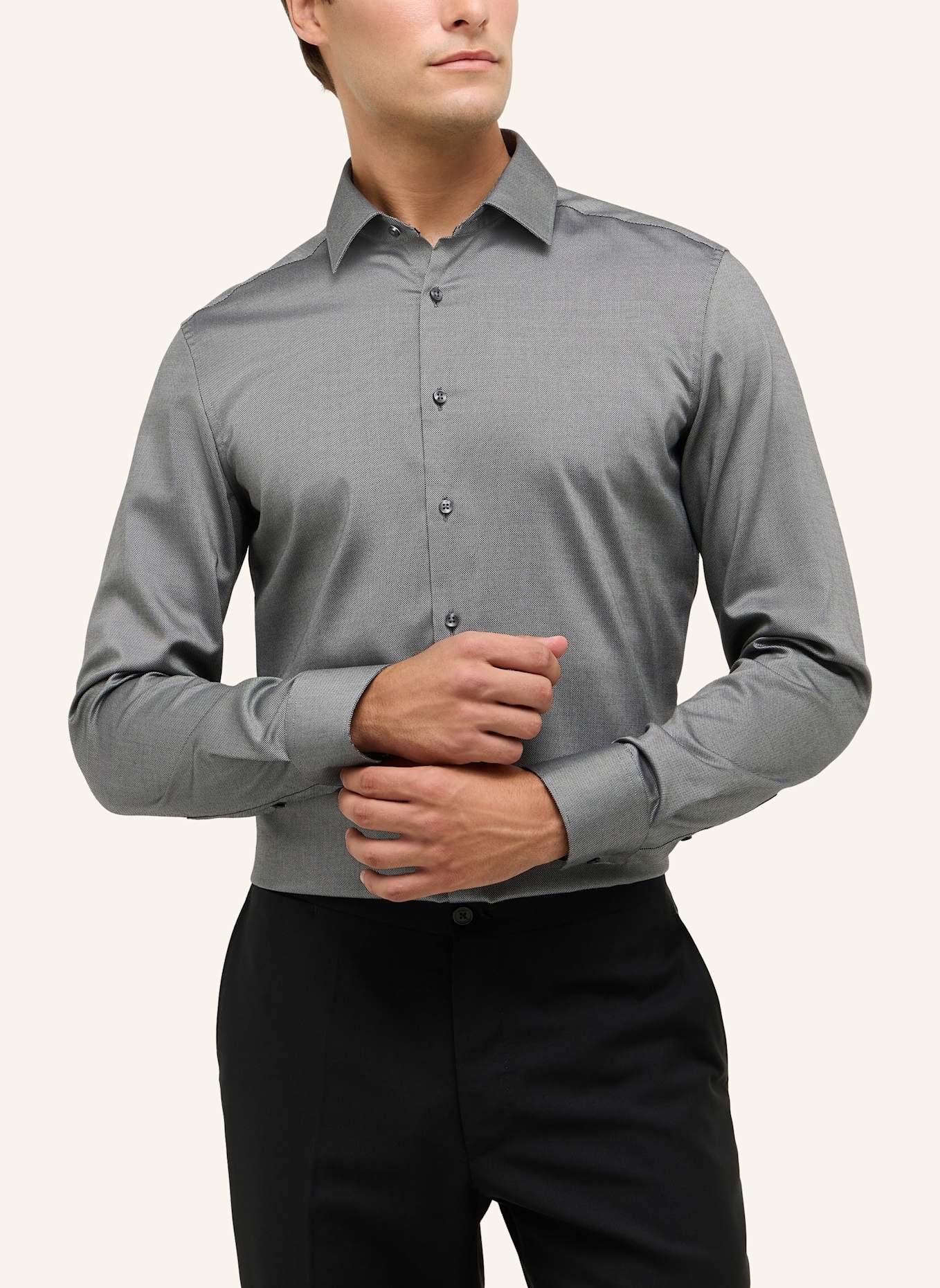 ETERNA Hemd SLIM FIT: GRAU