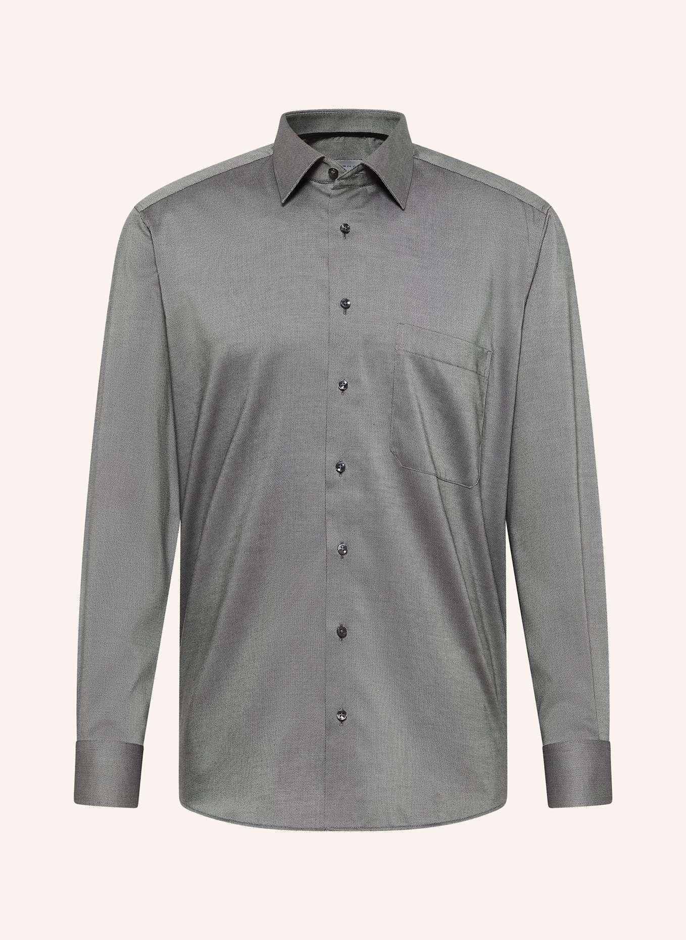 ETERNA Piqué-Hemd Comfort Fit: GRAU